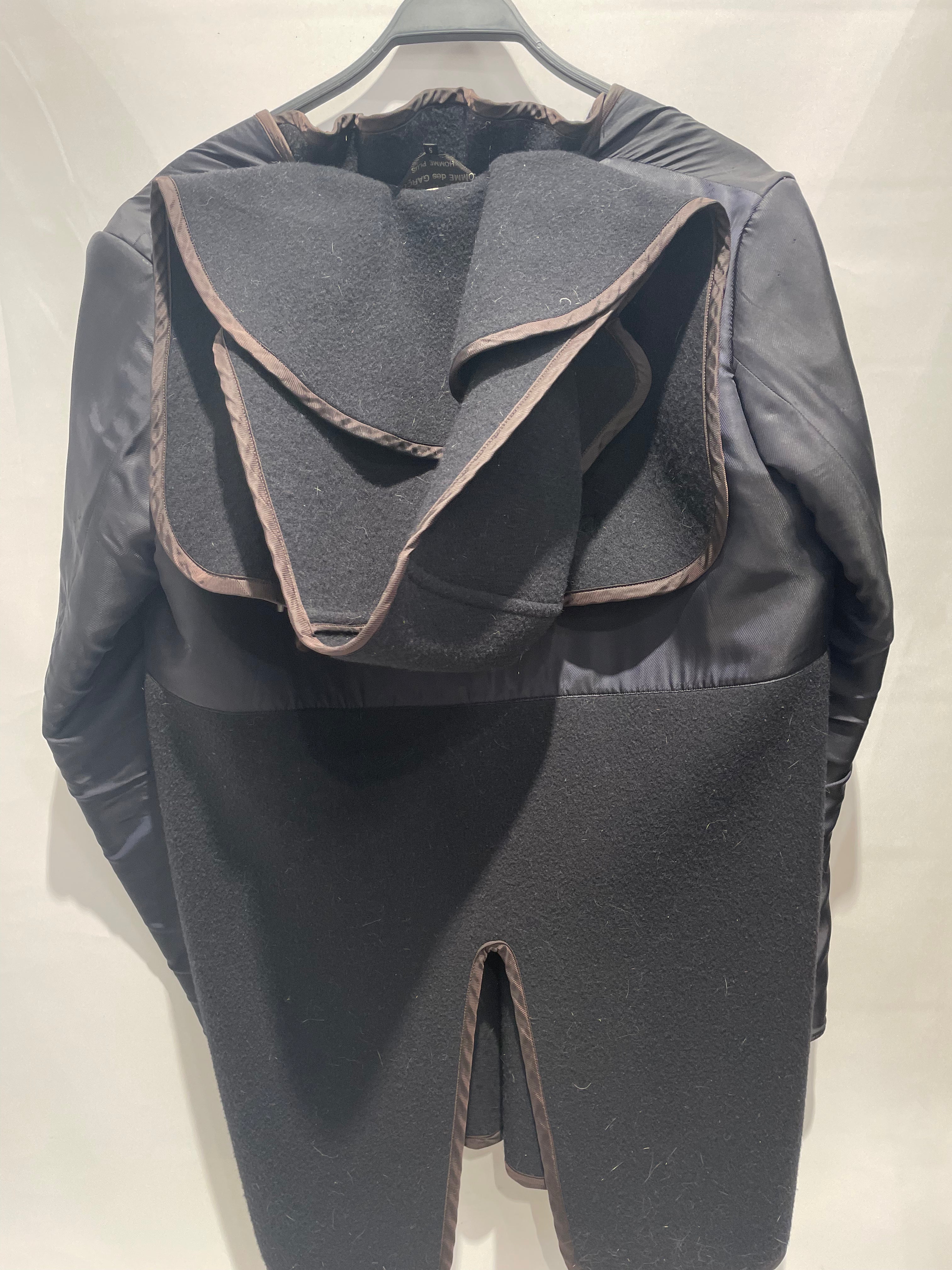 COMME des GARCONS HOMME PLUS/Jacket/S/Wool/NVY/Modular Trench view 2