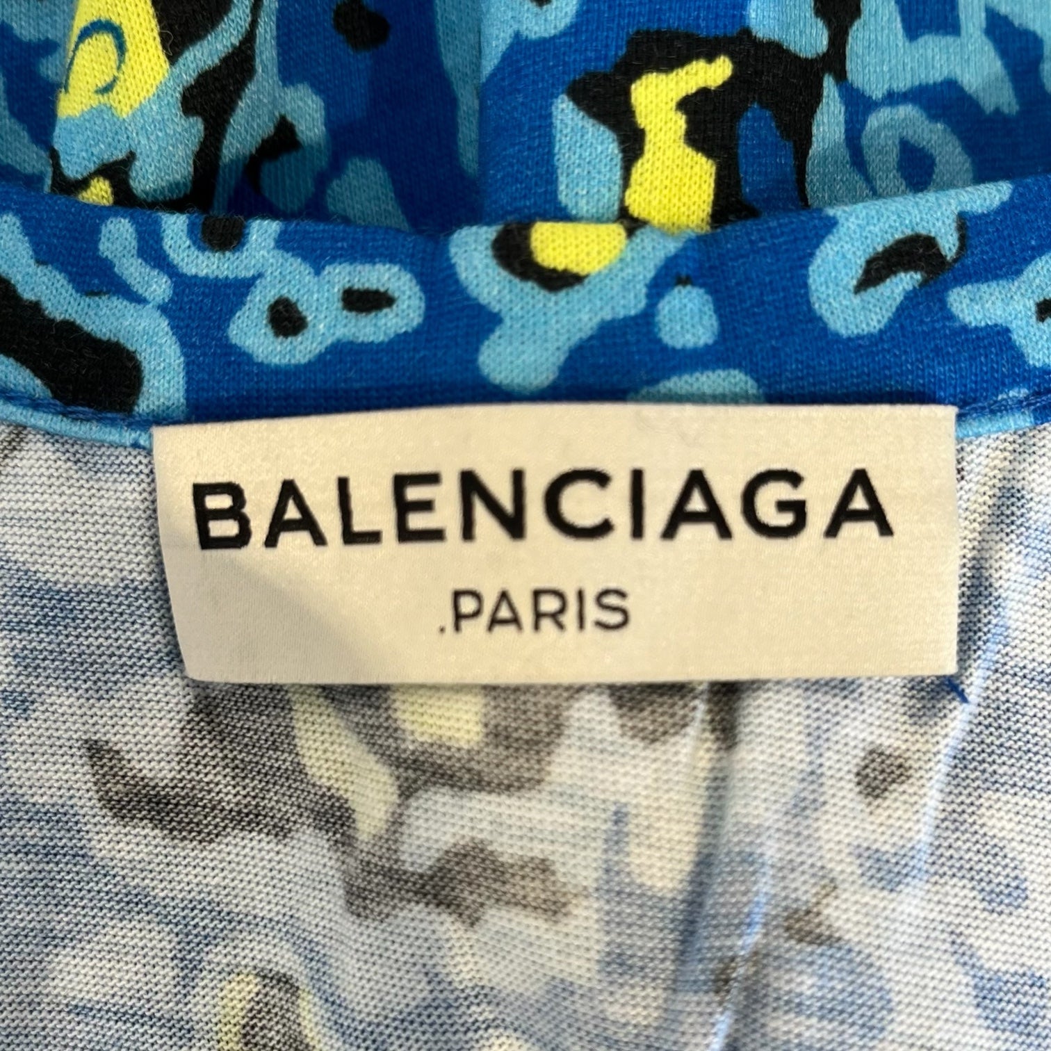 BALENCIAGA/SL Dress/M/Floral Pattern/Cotton/BLU/ view 3