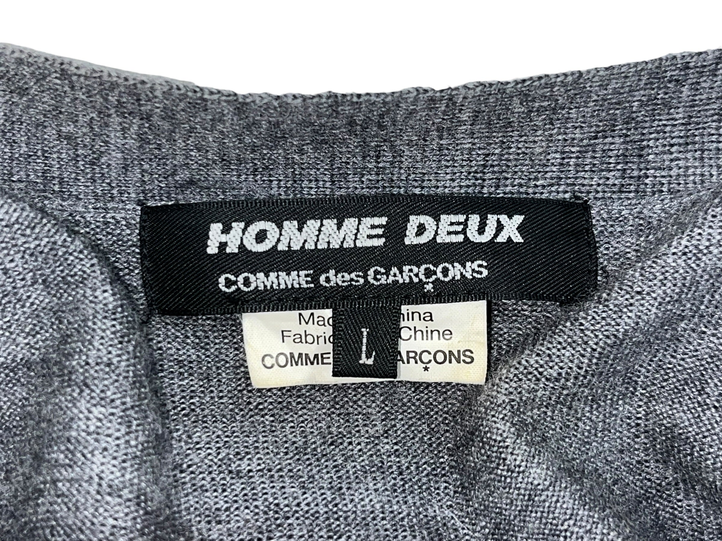 COMME des GARCONS HOMME/Cardigan/L/Cotton/GRY/Homme Deux large 5 Cardigan view 3