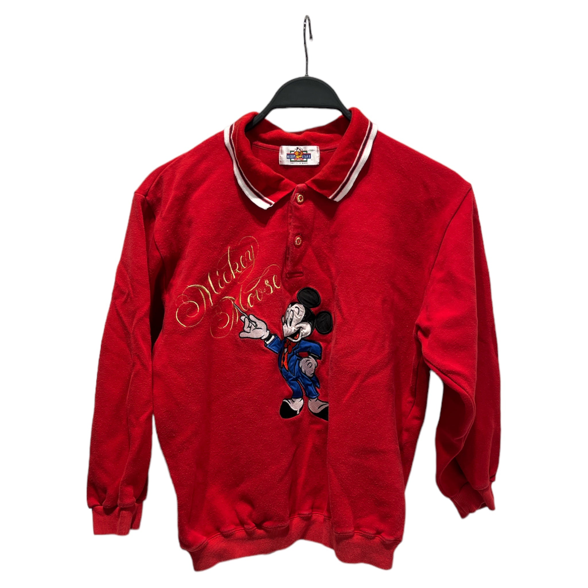 Vintage/Disney/Sweater/S/Graphic/Cotton/RED/Mickey Mouse – 2nd STREET USA