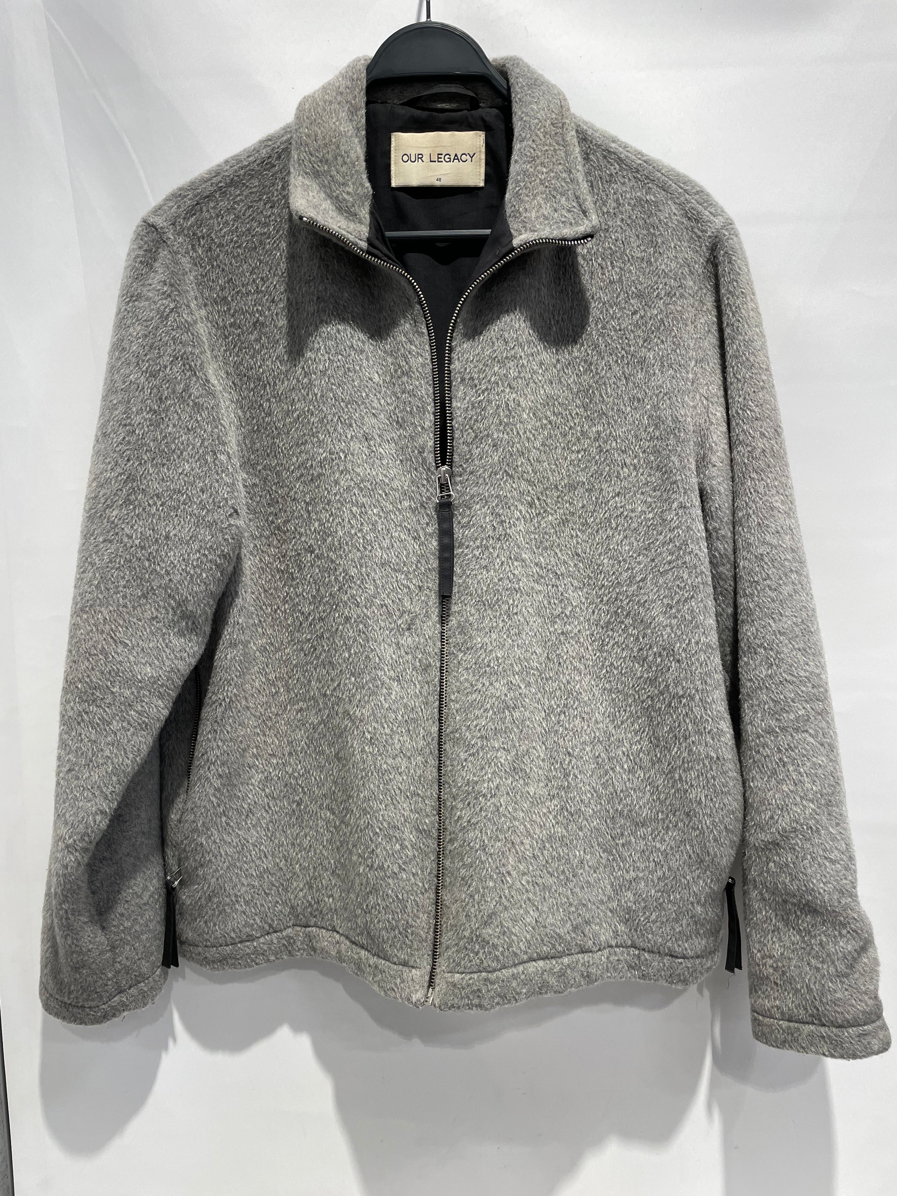 OUR LEGACY/Coat/M/Cotton/GRY/fuzzy grey hair coat view 1
