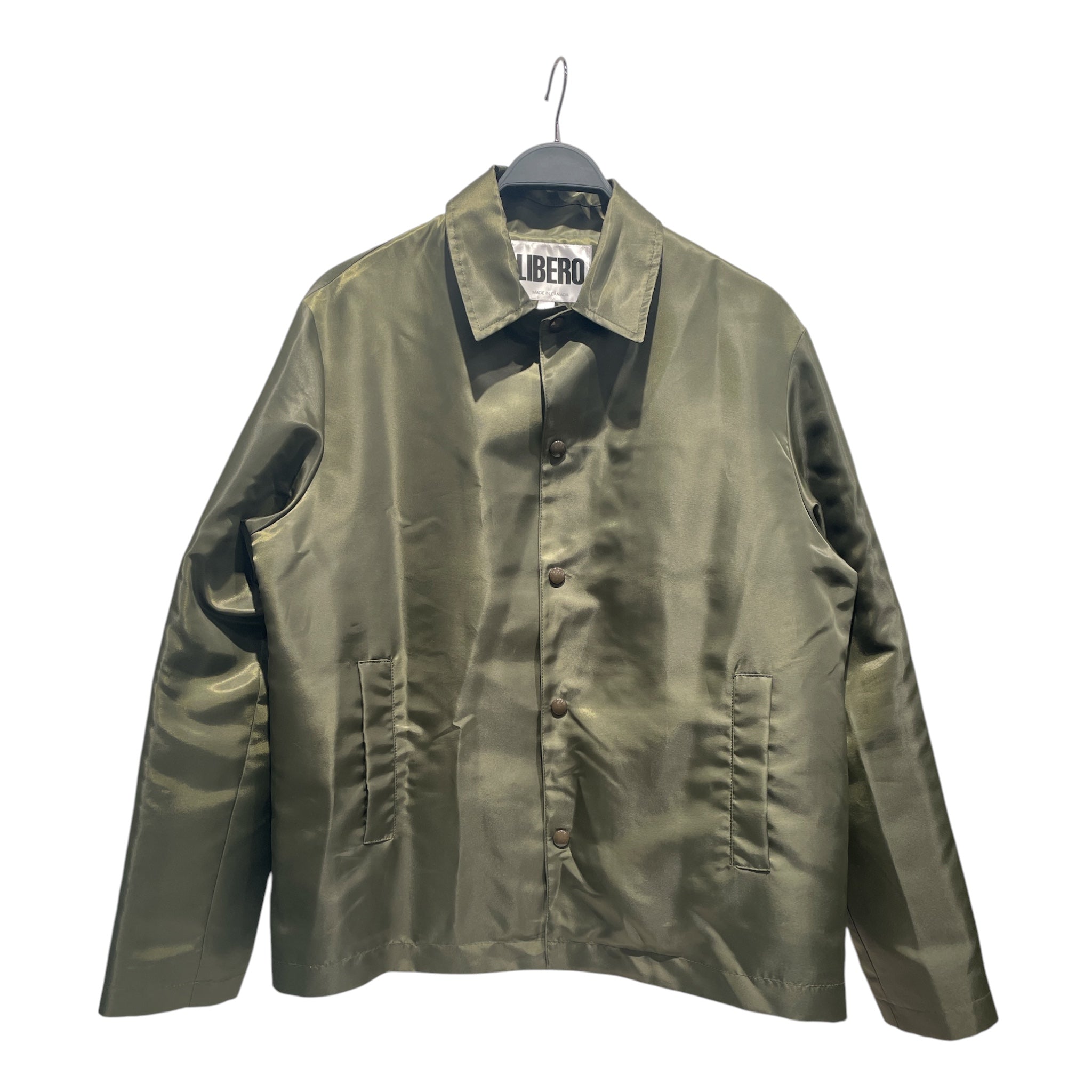 LIBERO/Jacket/L/Polyester/GRN/Sheen Button Jacket view 1