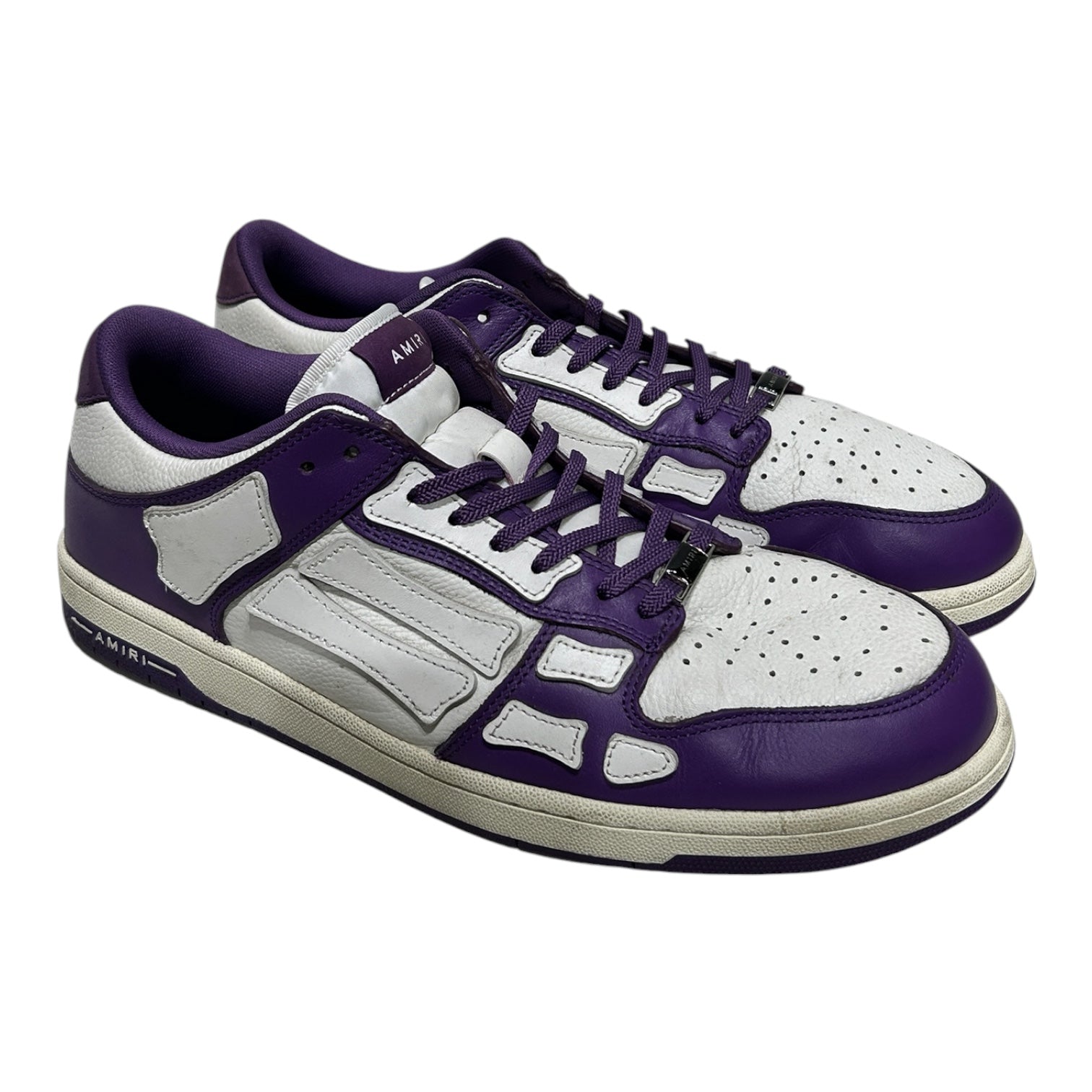AMIRI/Low-Sneakers/US 14/Leather/PPL/SKEL TOP PURPLE WHITE view 1