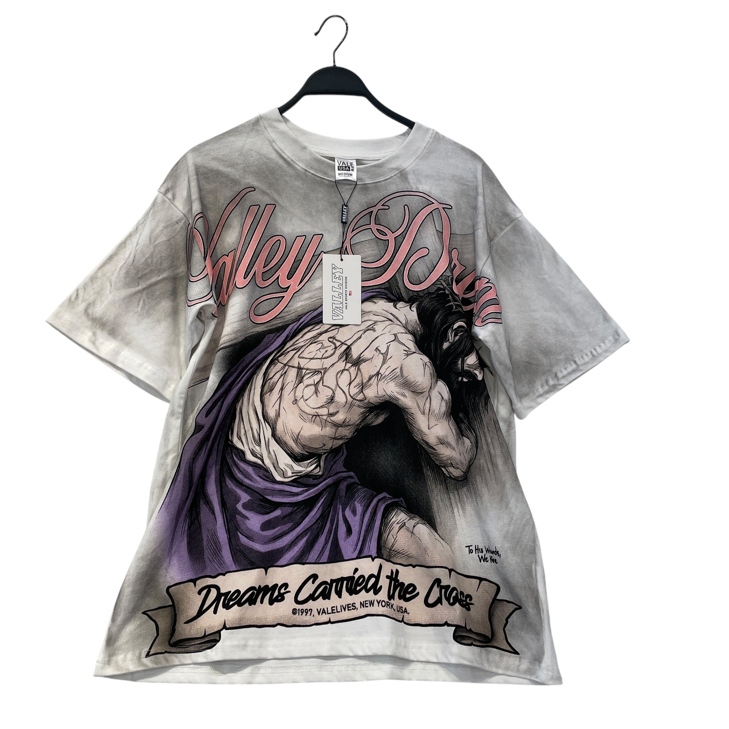 Vale/T-Shirt/M/Cotton/WHT/All Over Print/'sacrifice' tee view 1