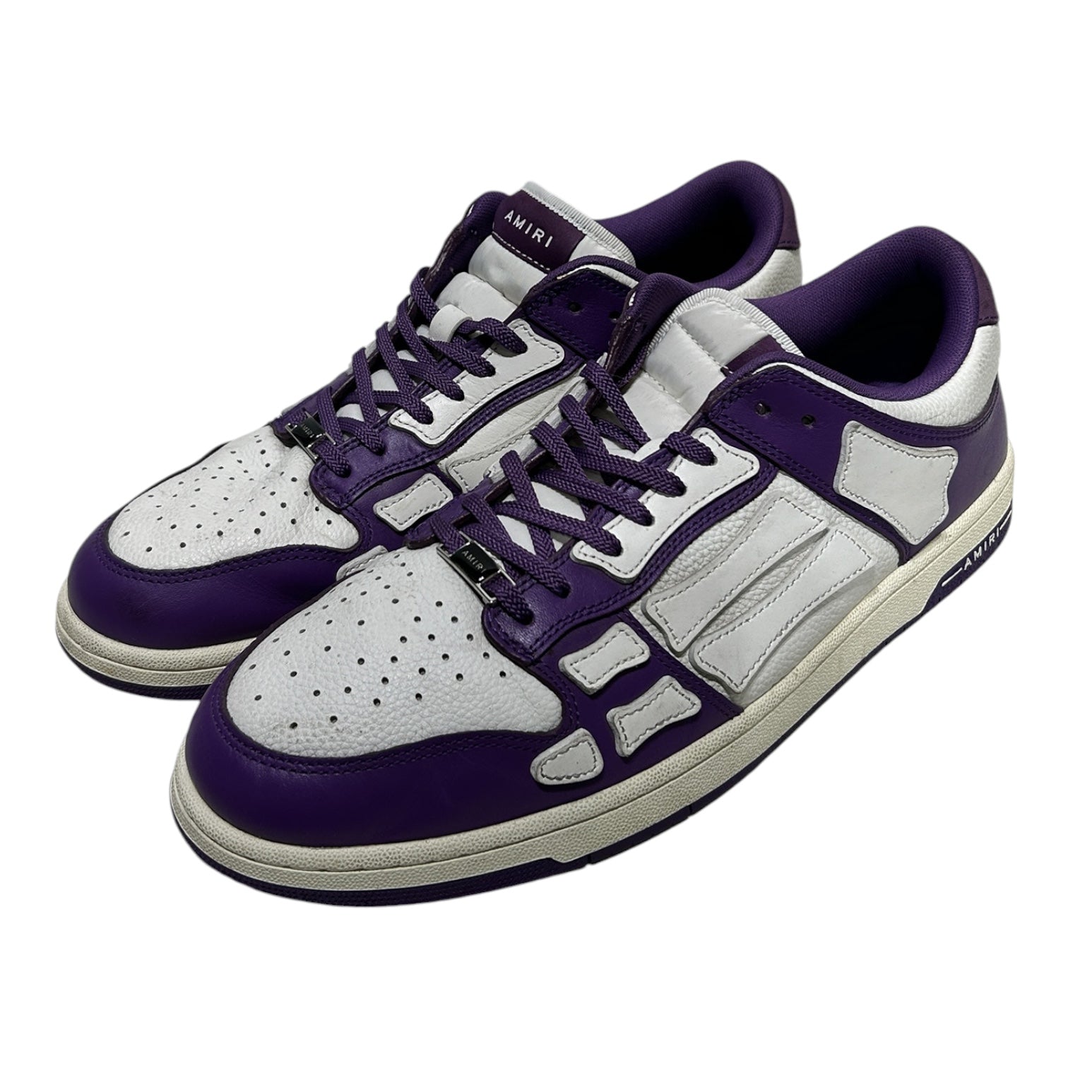 AMIRI/Low-Sneakers/US 14/Leather/PPL/SKEL TOP PURPLE WHITE view 2