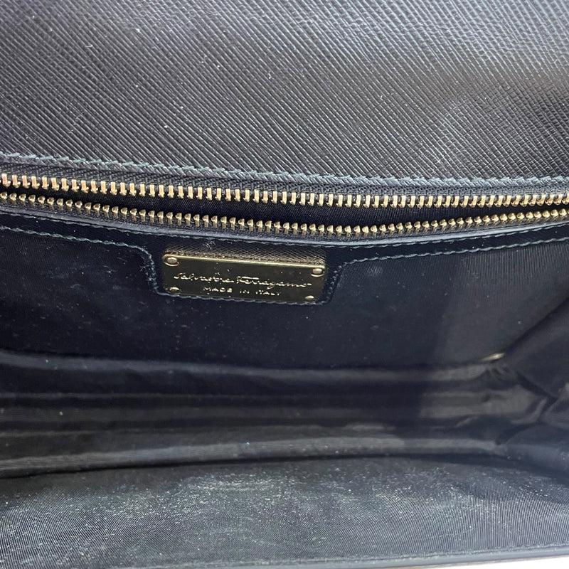 Salvatore Ferragamo/Clutch Bag/Leather/BLK/