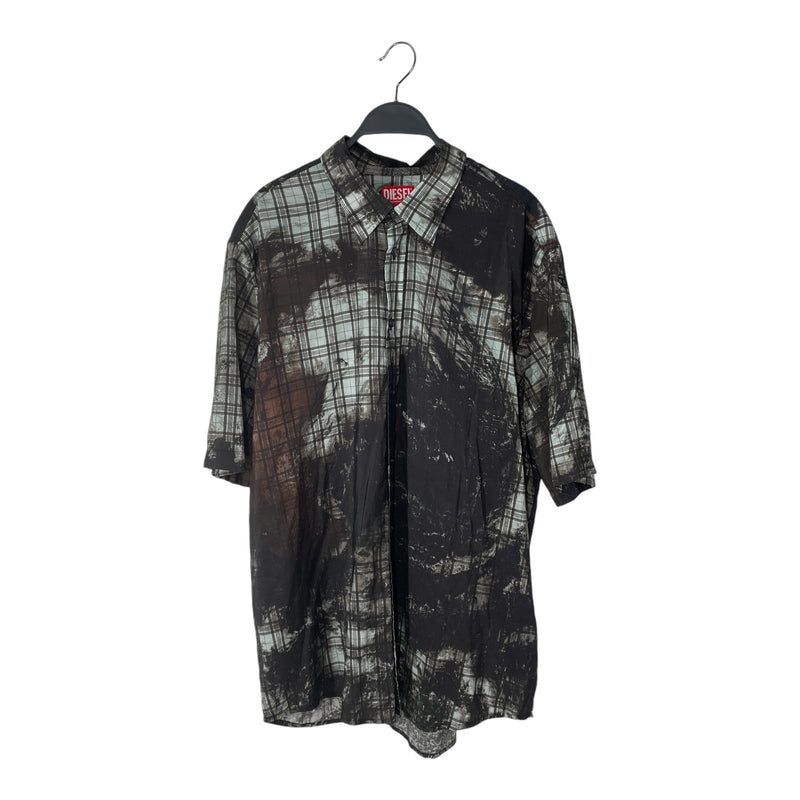 DIESEL/SS Shirt/50/Cotton/GRY/Plaid/TROMPE DIRTY PLAID SHIRT