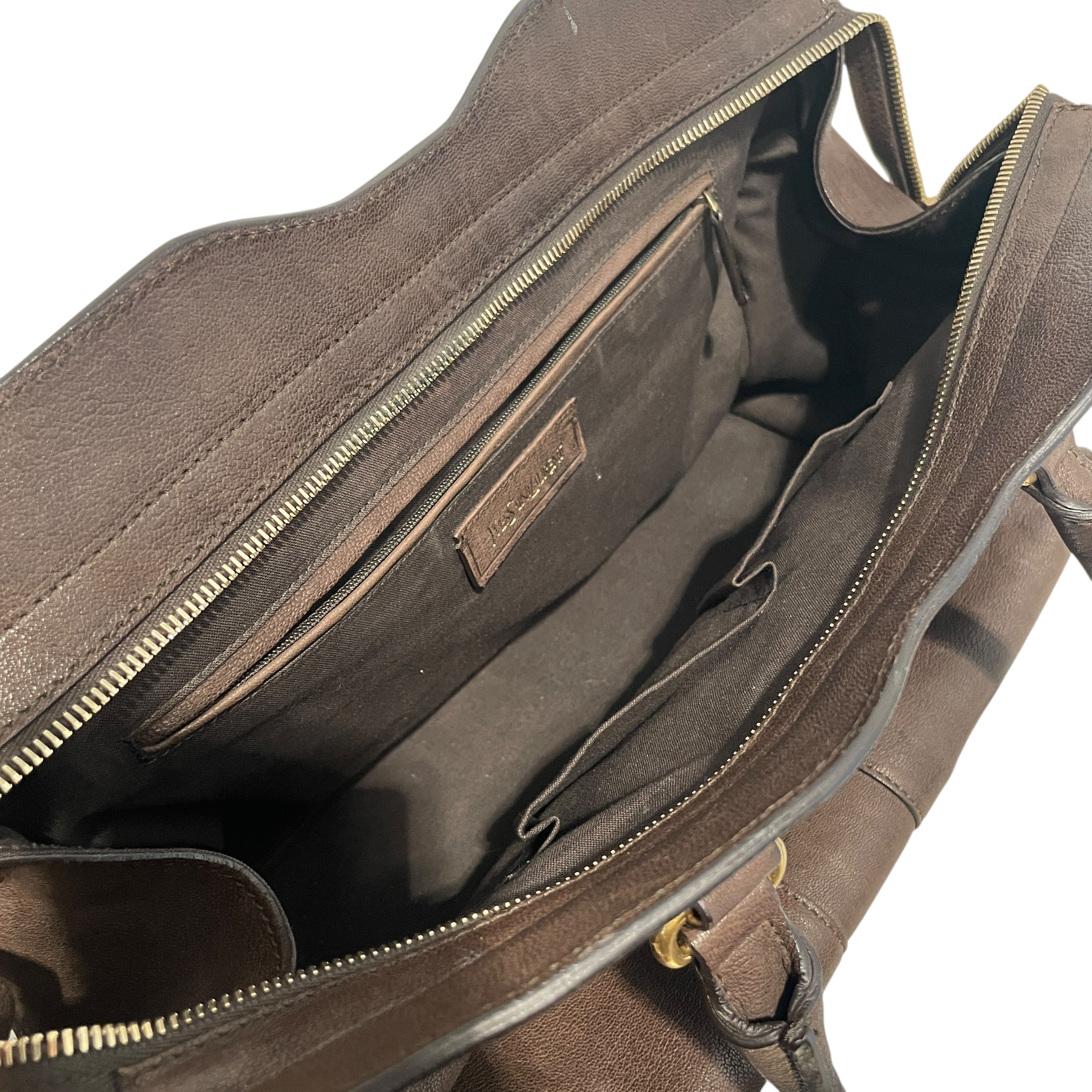 YVES SAINT LAURENT/Tote Bag/Leather/BRW/Chyc Cabas Tote view 6