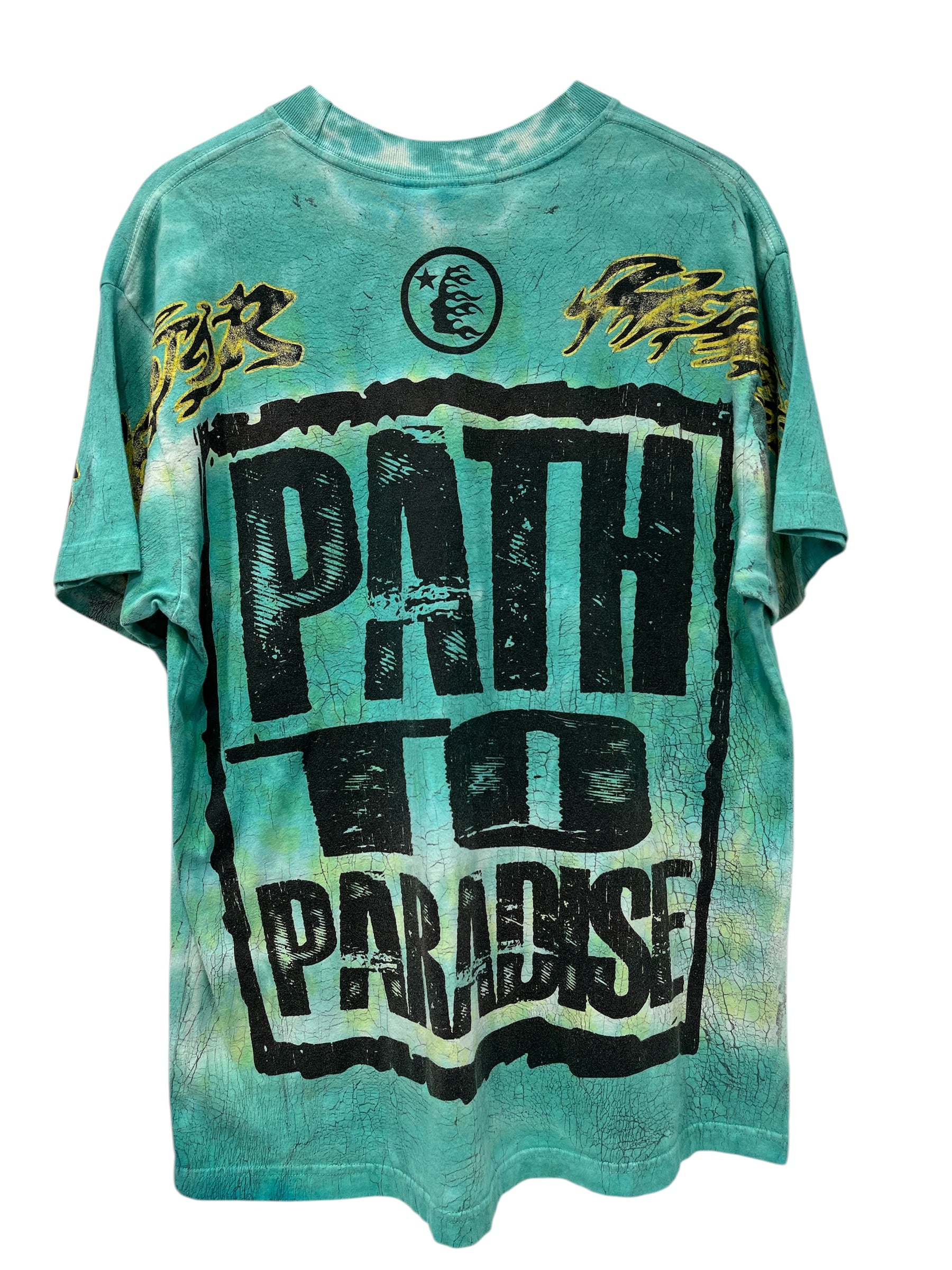 HELLSTAR/T-Shirt/S/Cotton/GRN/Graphic/Rasta Skull Tie-Dye view 2