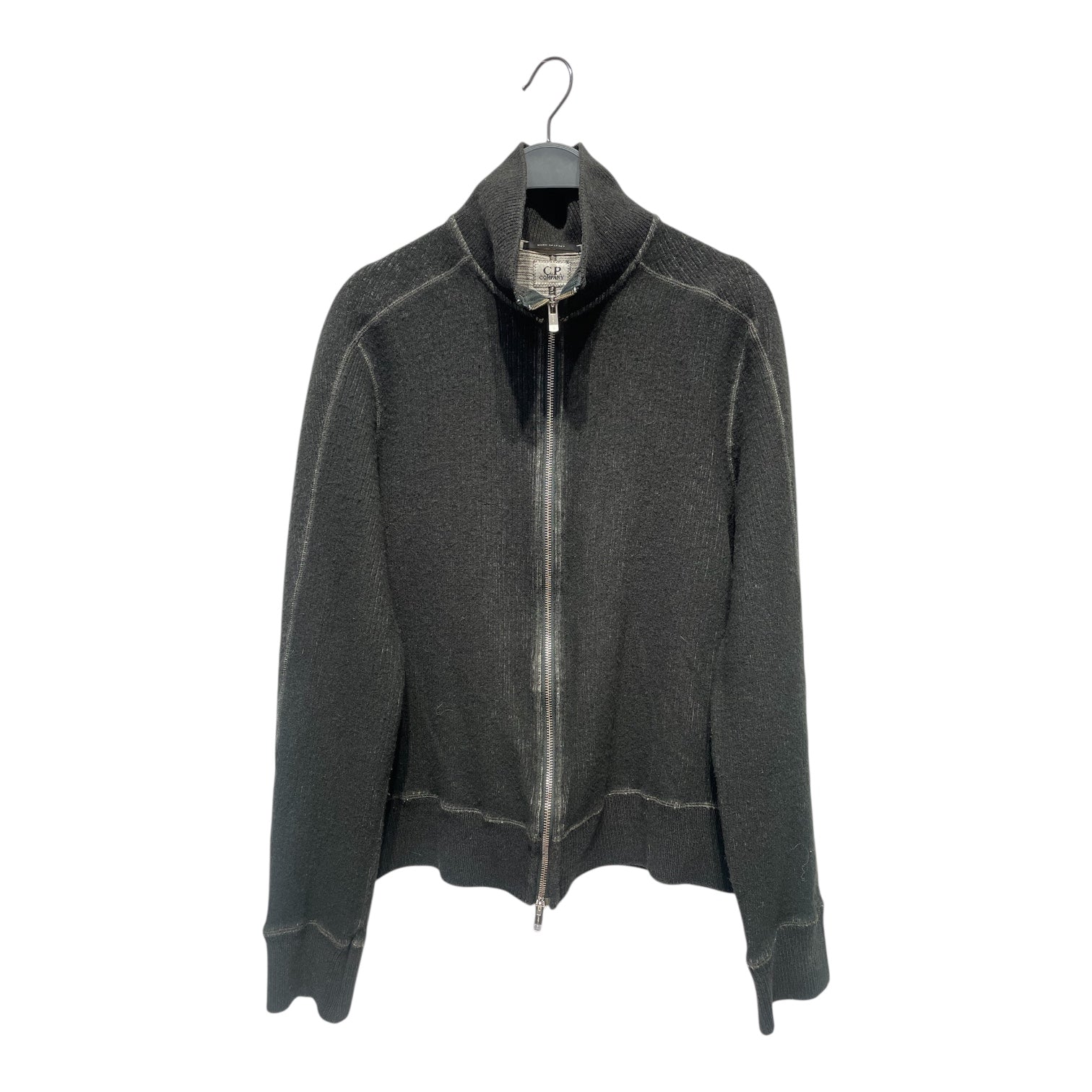 C.P.COMPANY/Sweater/L/Wool/GRN/zip up view 1