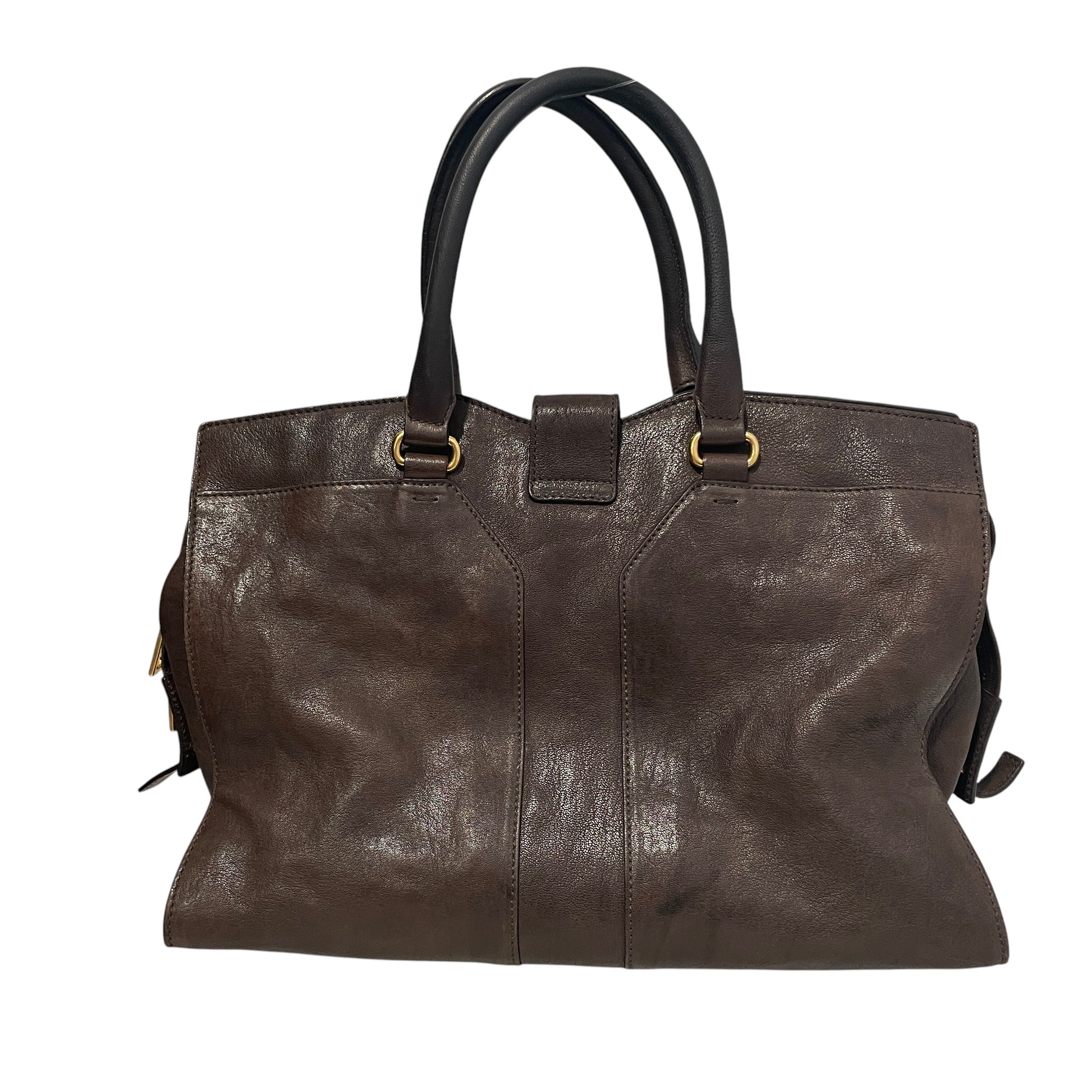 YVES SAINT LAURENT/Tote Bag/Leather/BRW/Chyc Cabas Tote view 2