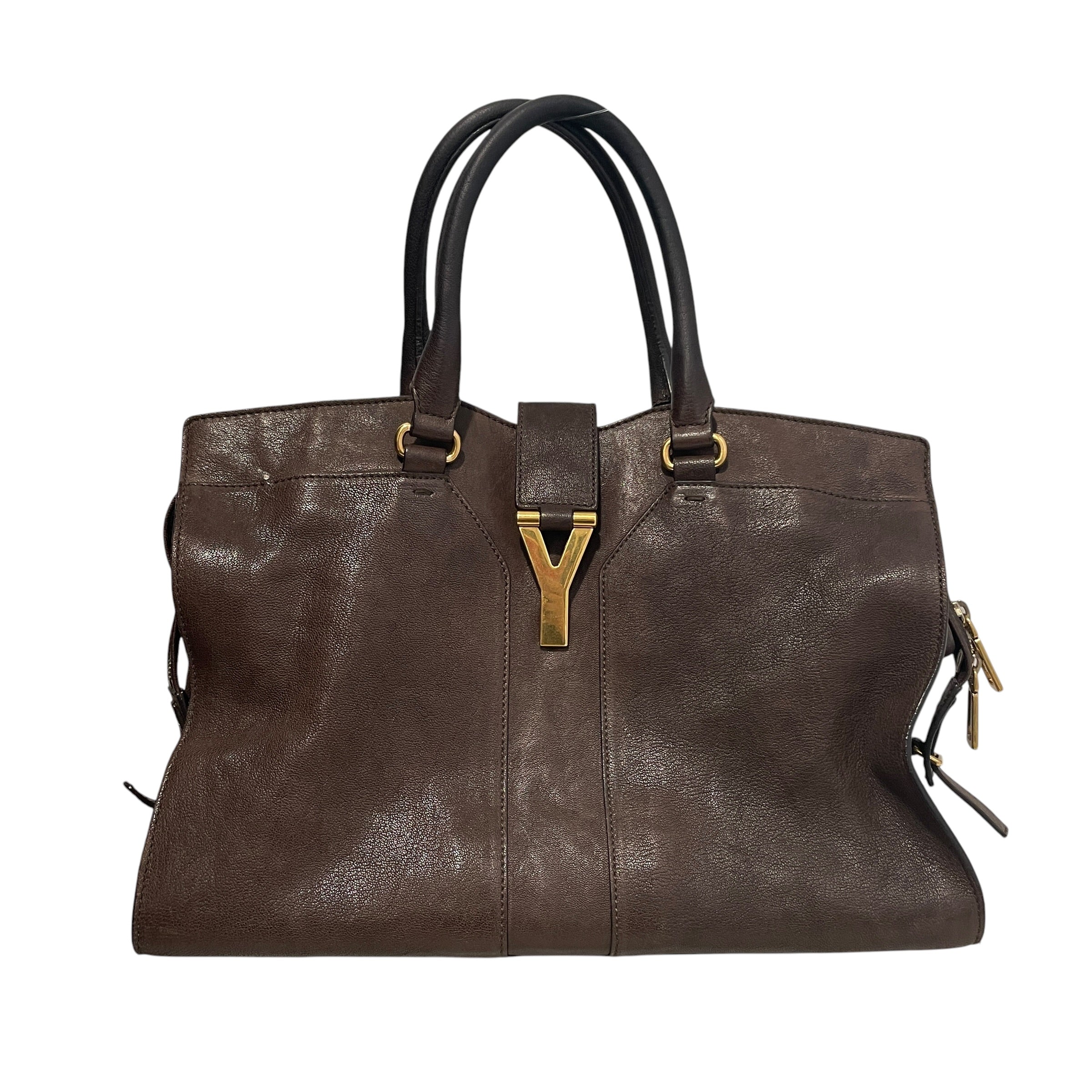 YVES SAINT LAURENT/Tote Bag/Leather/BRW/Chyc Cabas Tote view 1