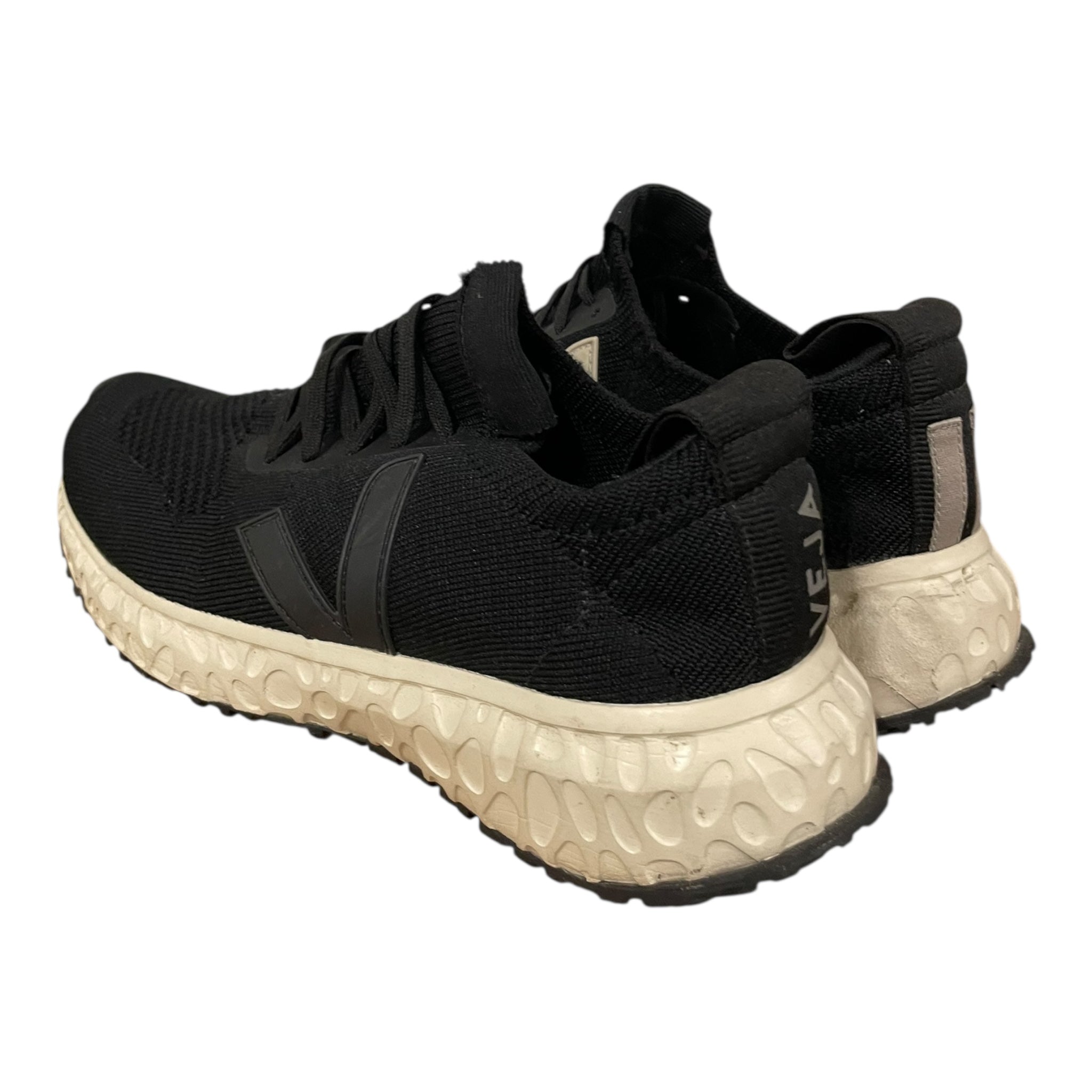 Rick Owens/VEJA/Low-Sneakers/US 7/Cotton/BLK/TWO STRIPS AT BACK view 2