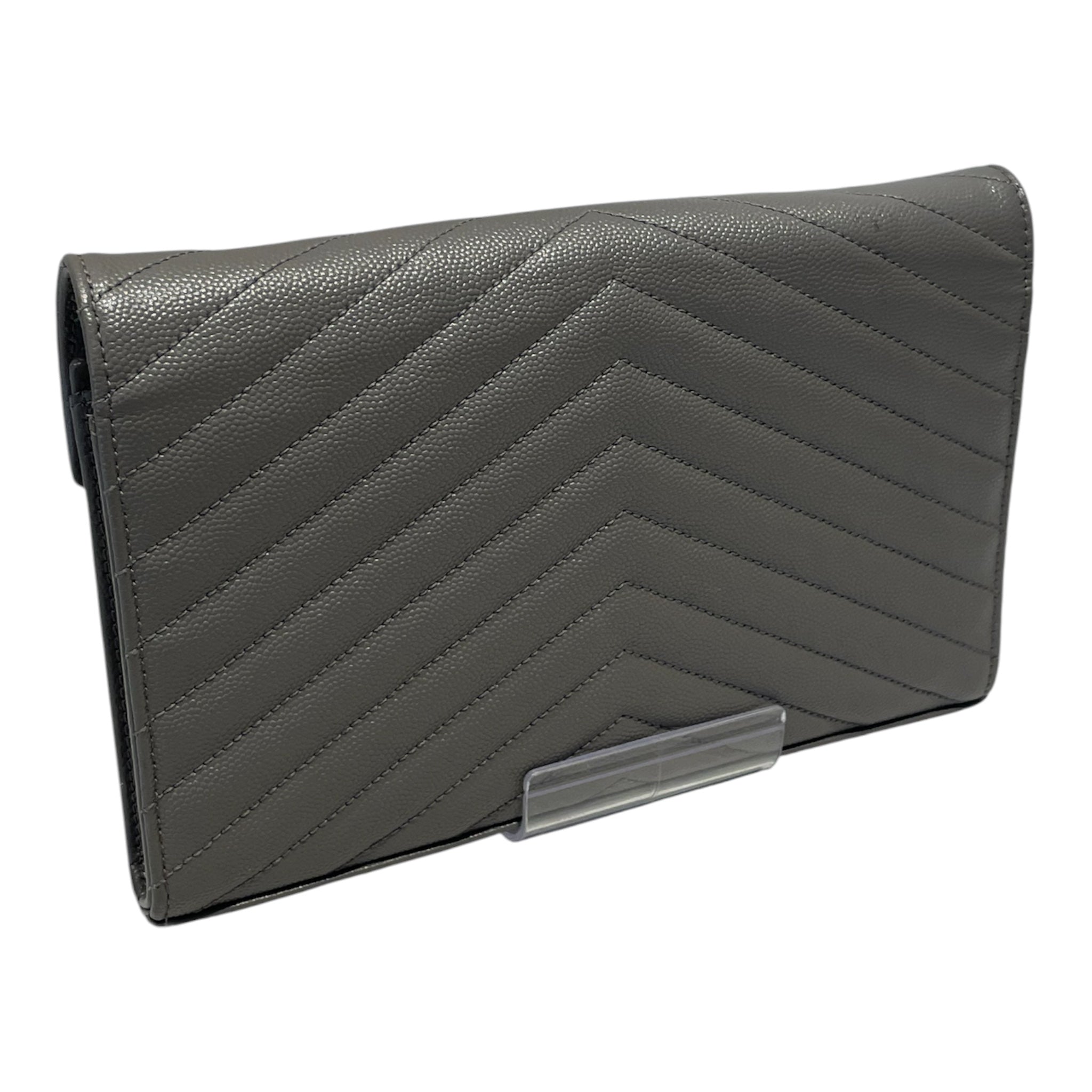 YVES SAINT LAURENT/Bag/Leather/SLV/Envelope flap bag view 4