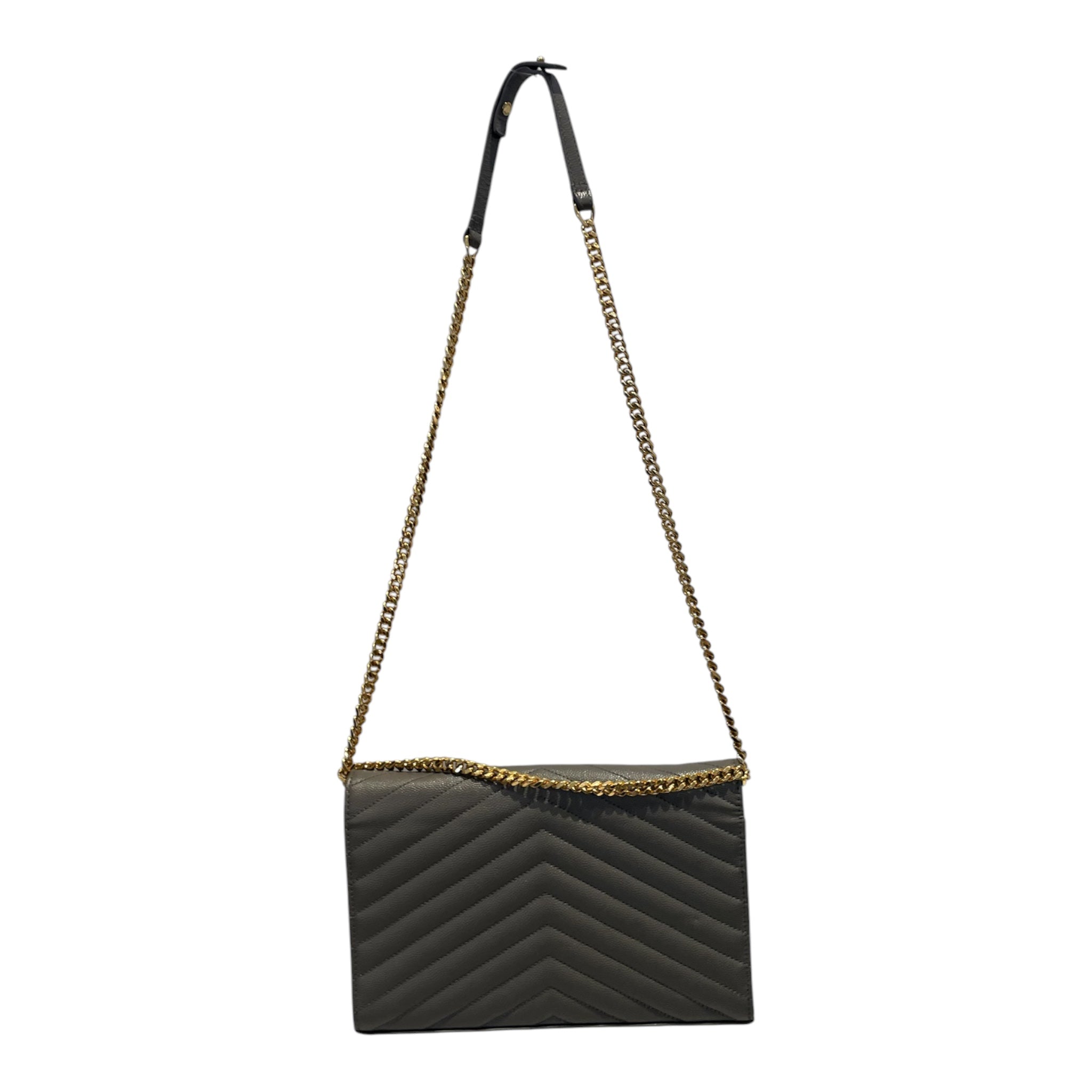 YVES SAINT LAURENT/Bag/Leather/SLV/Envelope flap bag view 2
