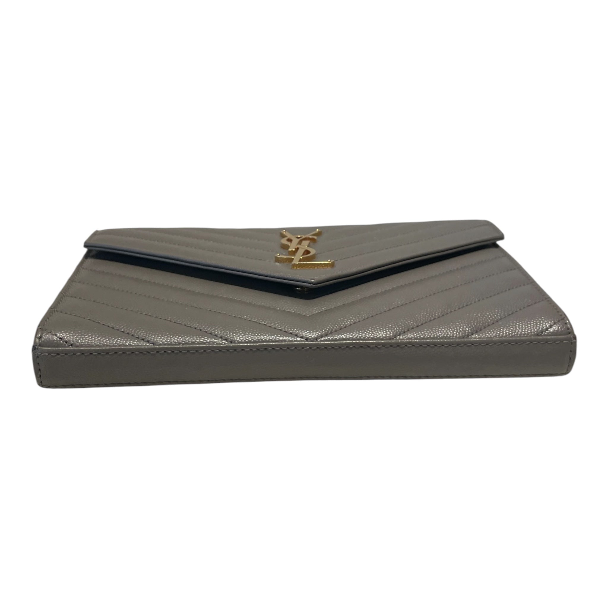 YVES SAINT LAURENT/Bag/Leather/SLV/Envelope flap bag view 5
