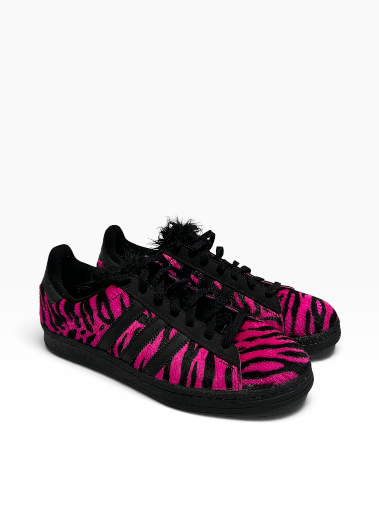 JEREMY SCOTT/adidas/Low-Sneakers/US 9/Animal Pattern/Fake Fur/PNK/BONES FUR LEOPARD/ ZEBRA CAMPU view 1