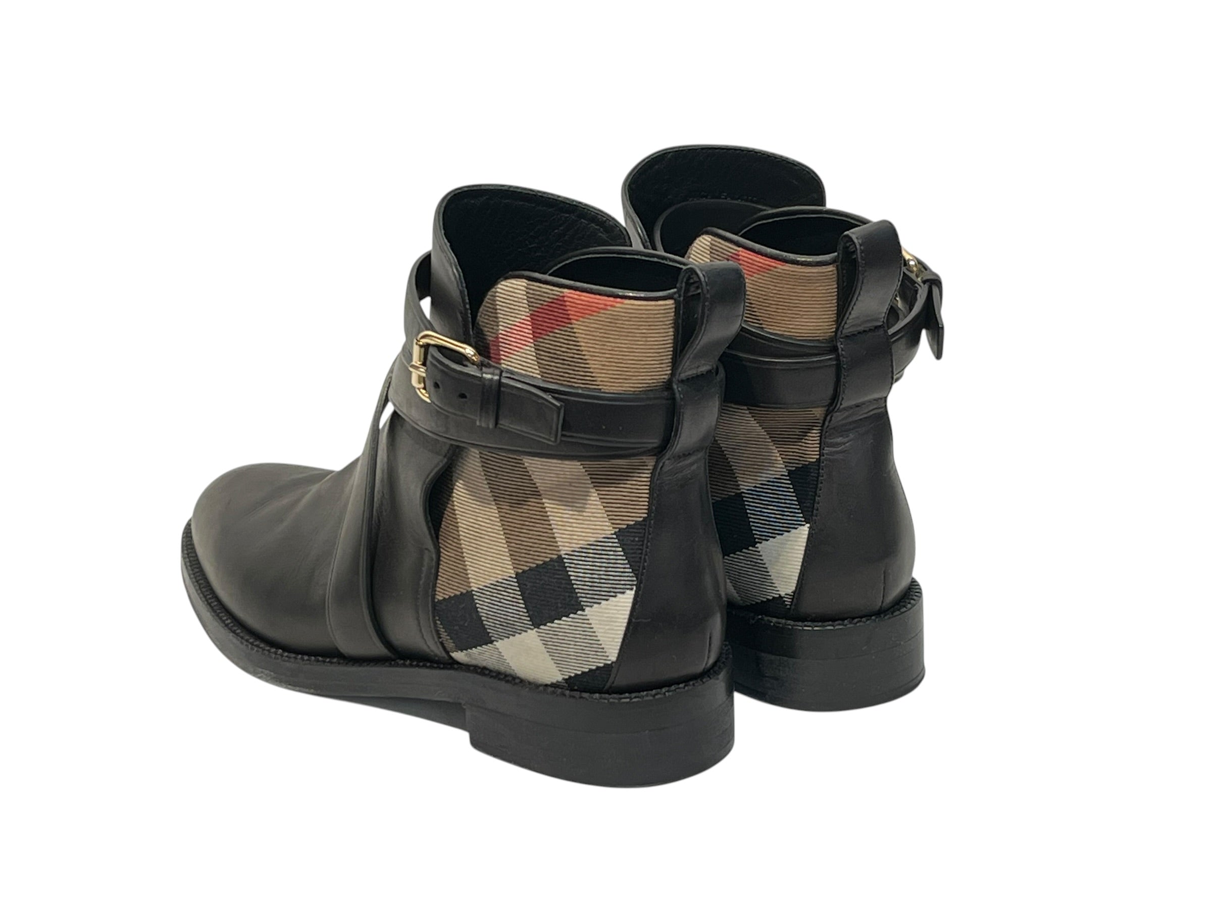 BURBERRY LONDON/Chukka Boots/EU 36/Hombre Check/Leather/BLK/ view 2