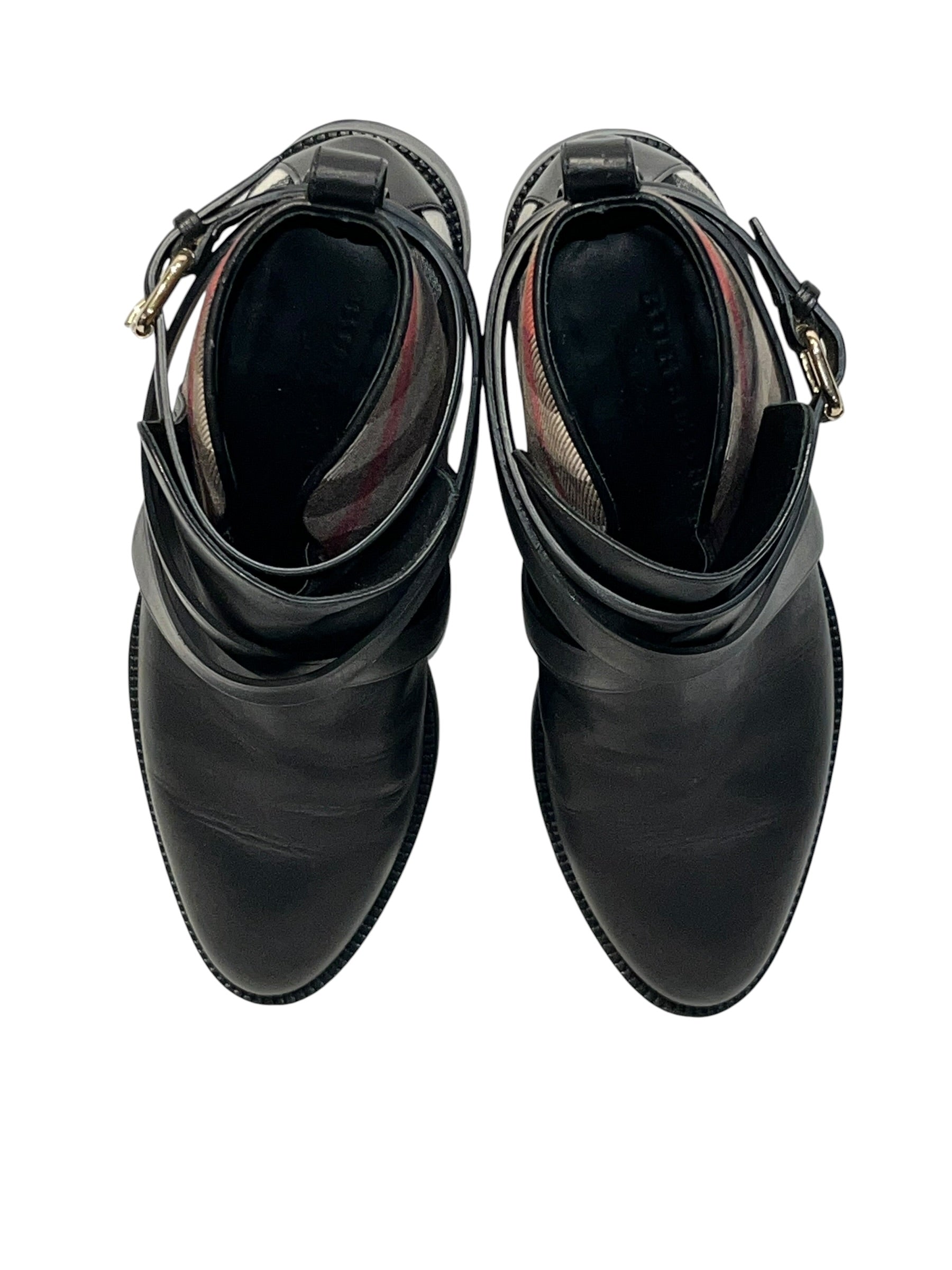 BURBERRY LONDON/Chukka Boots/EU 36/Hombre Check/Leather/BLK/ view 3