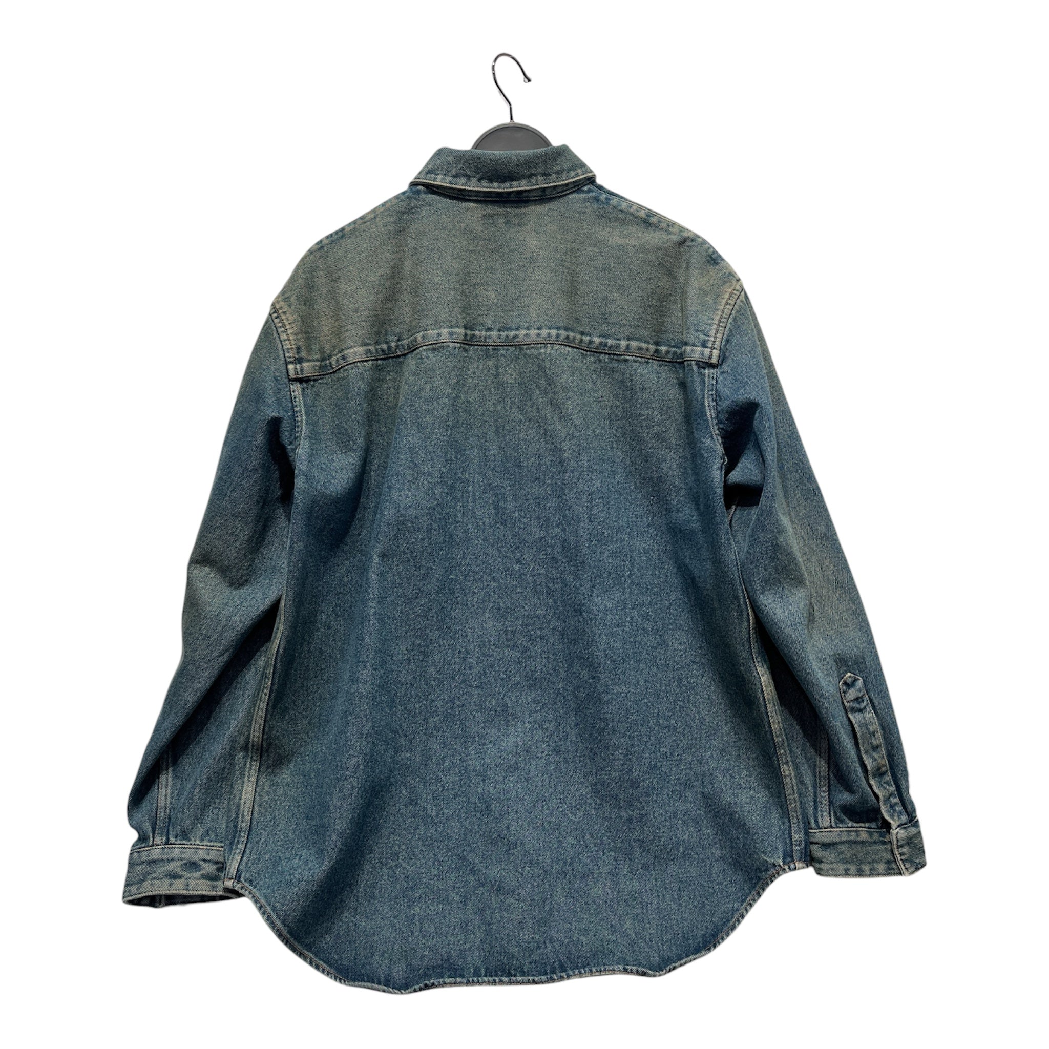 BALENCIAGA/LS Shirt/M/Denim/IDG/DISTRESSED DENIM SHIRT view 2