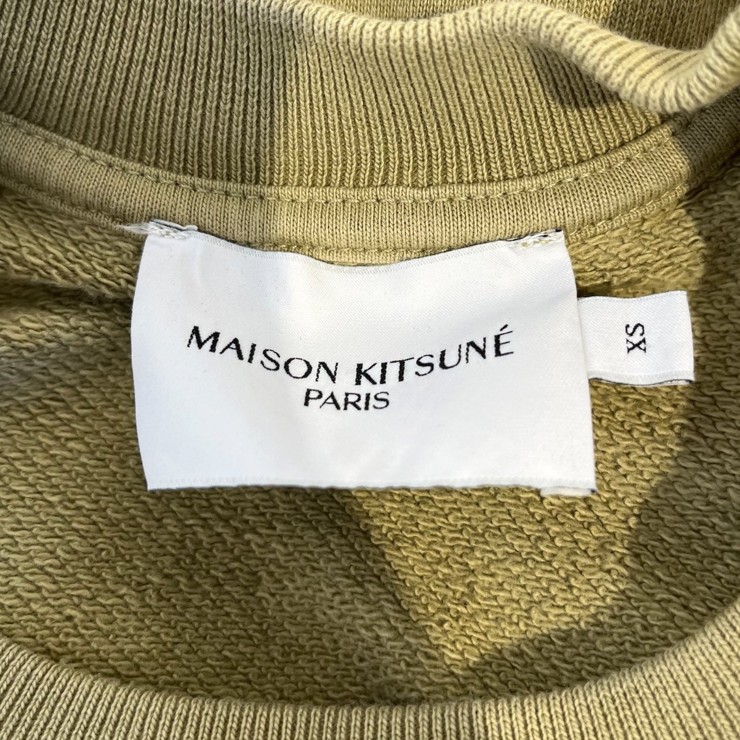 MAISON KITSUNE/Sweatshirt/XS/Cotton/KHK/FOX "CHILLAX" CREWNECK view 3