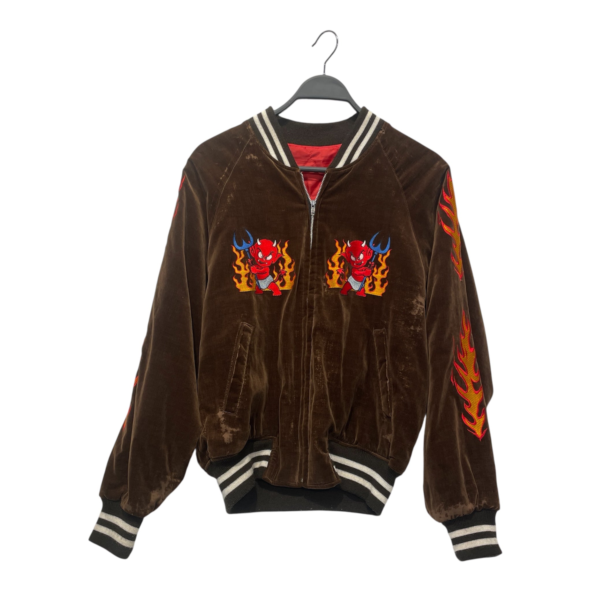 Toyo Enterprise/Jacket/M/Velour/BRW/Graphic/GREAT RED HOT DEVIL view 1