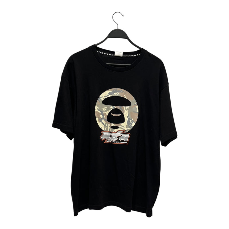 AAPE BY A BATHING APE/T-Shirt/XXL/Cotton/BLK/Camo Rock Climber Tee