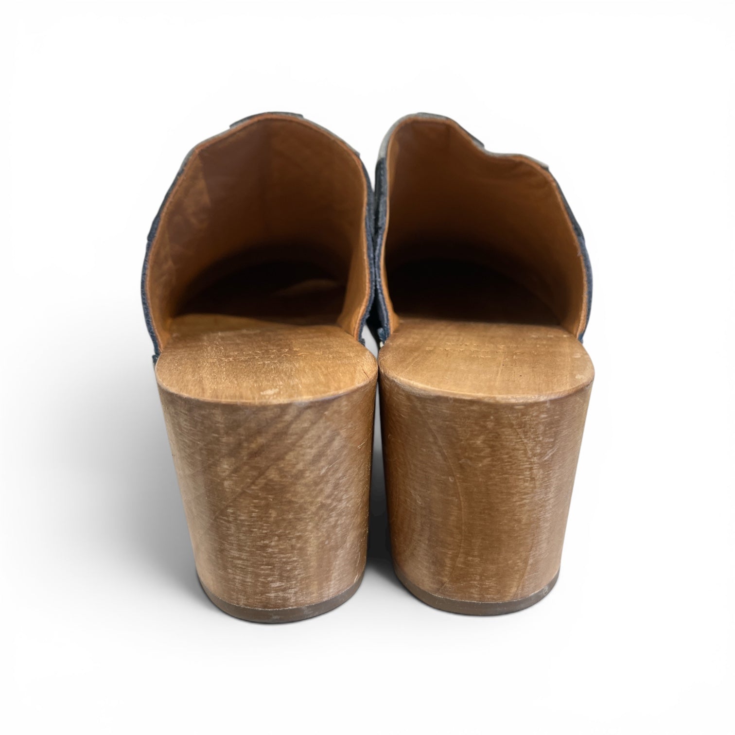 SEZANE/Shoes/EU 35/Suede/IDG/patchwork blue suede mule view 2