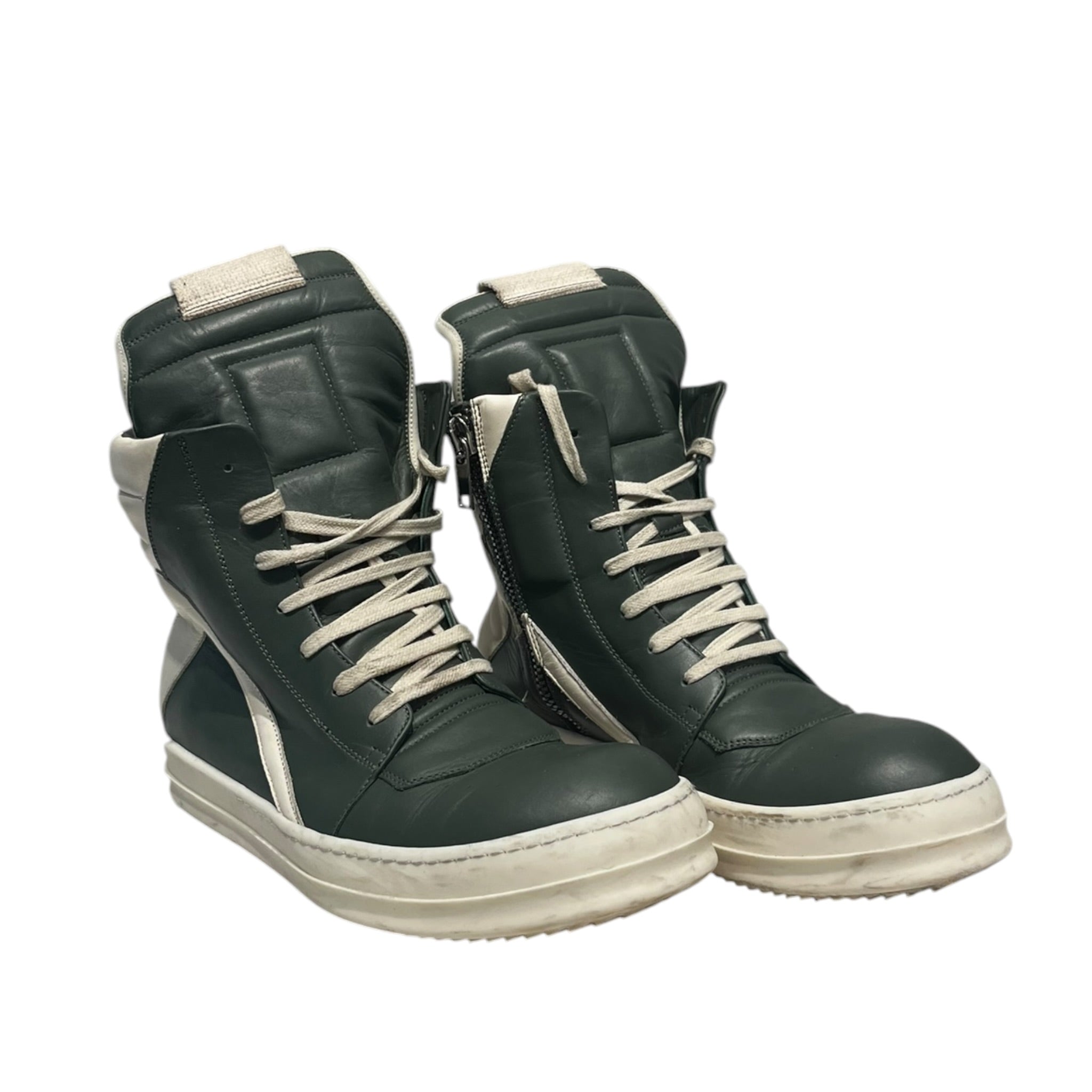Rick Owens/Hi-Sneakers/EU 41/Leather/GRN/Moss Geobaskets view 1