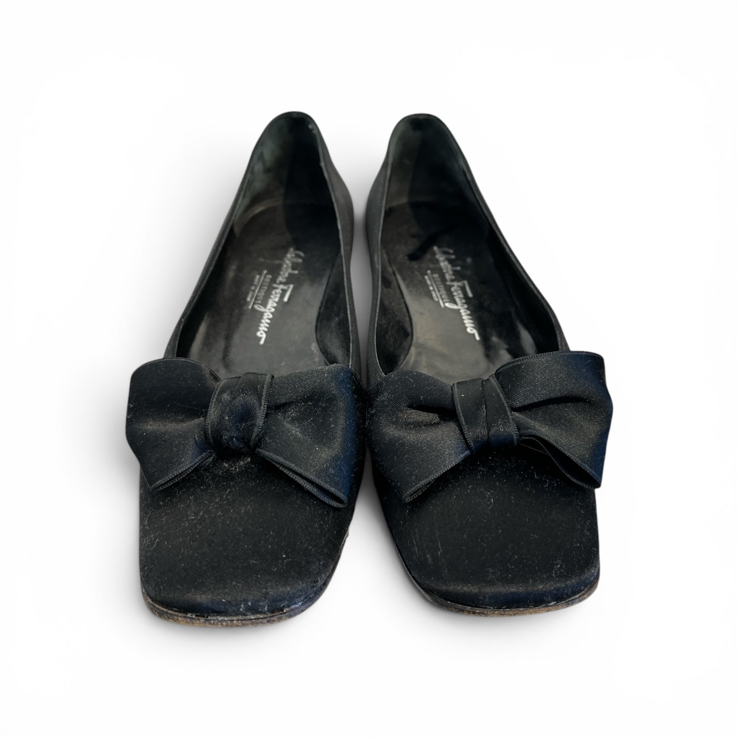 Salvatore Ferragamo/Flat Shoes/US 9.5/Silk/BLK/DR53450 view 1