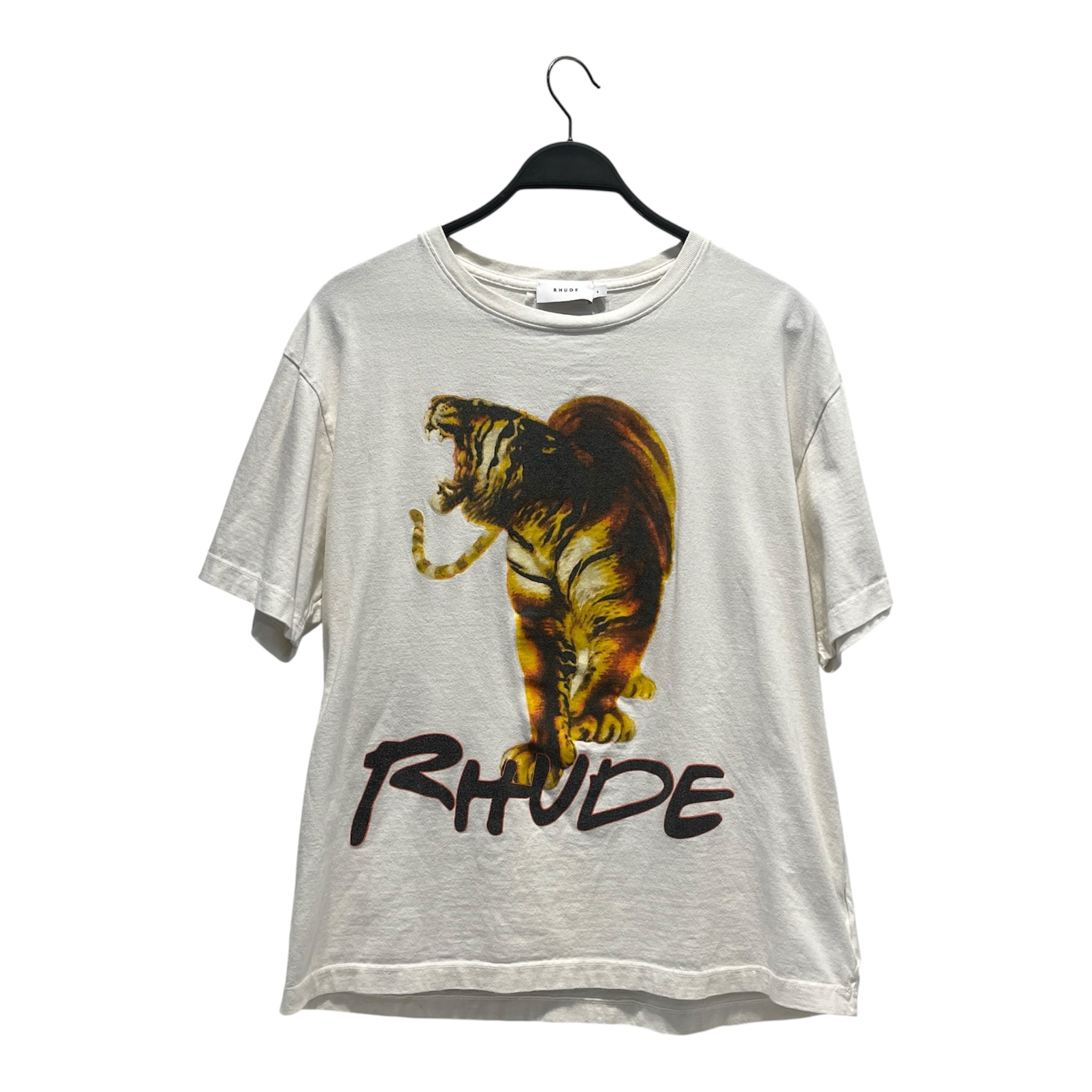 RHUDE/T-Shirt/S/Cotton/WHT/Graphic/TIGER GRAPHIC view 1