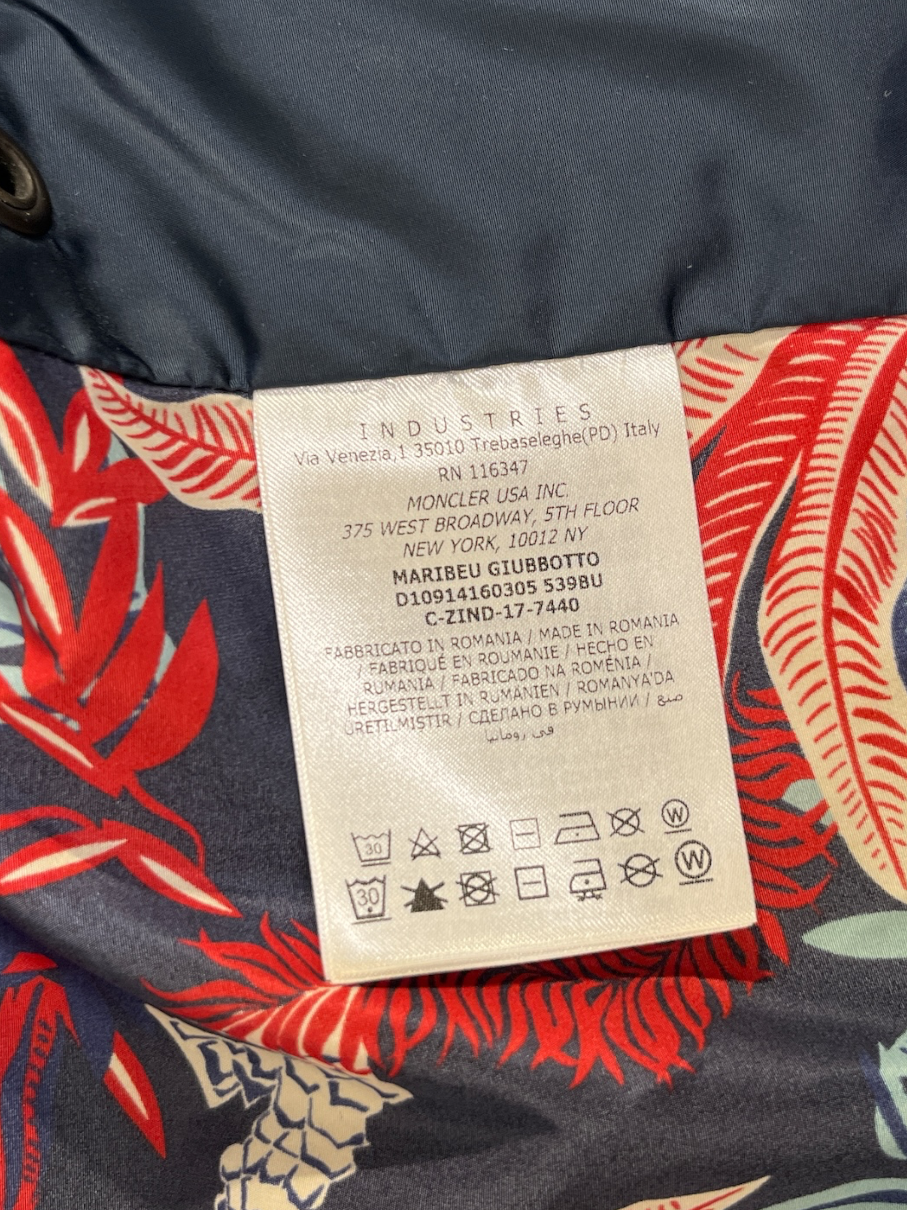 MONCLER/Windbreaker/S/Nylon/MLT/Floral Pattern/blues/red view 4
