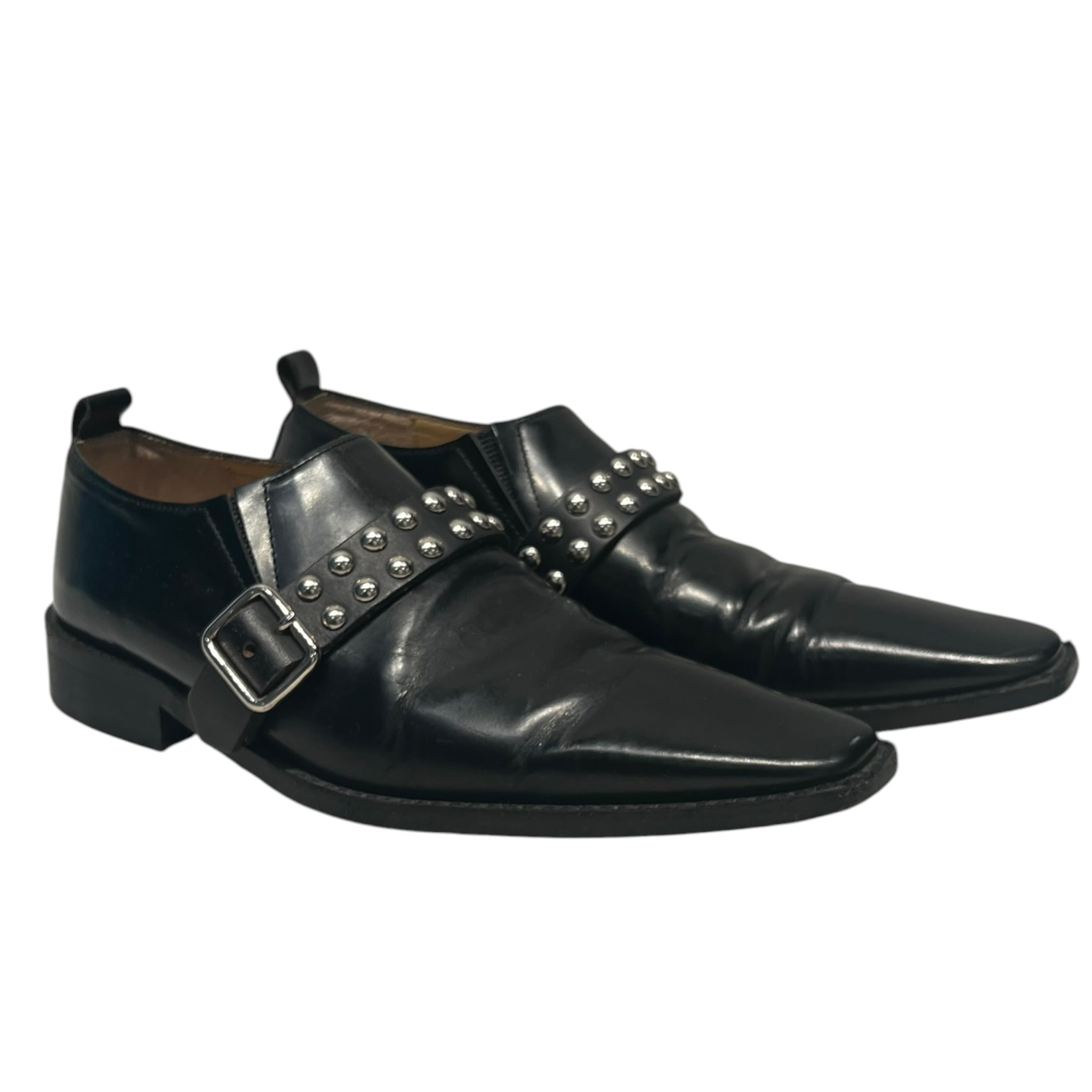 COMME des GARCONS/Dress Shoes/US 5/Leather/BLK/Studs/Buckle view 1