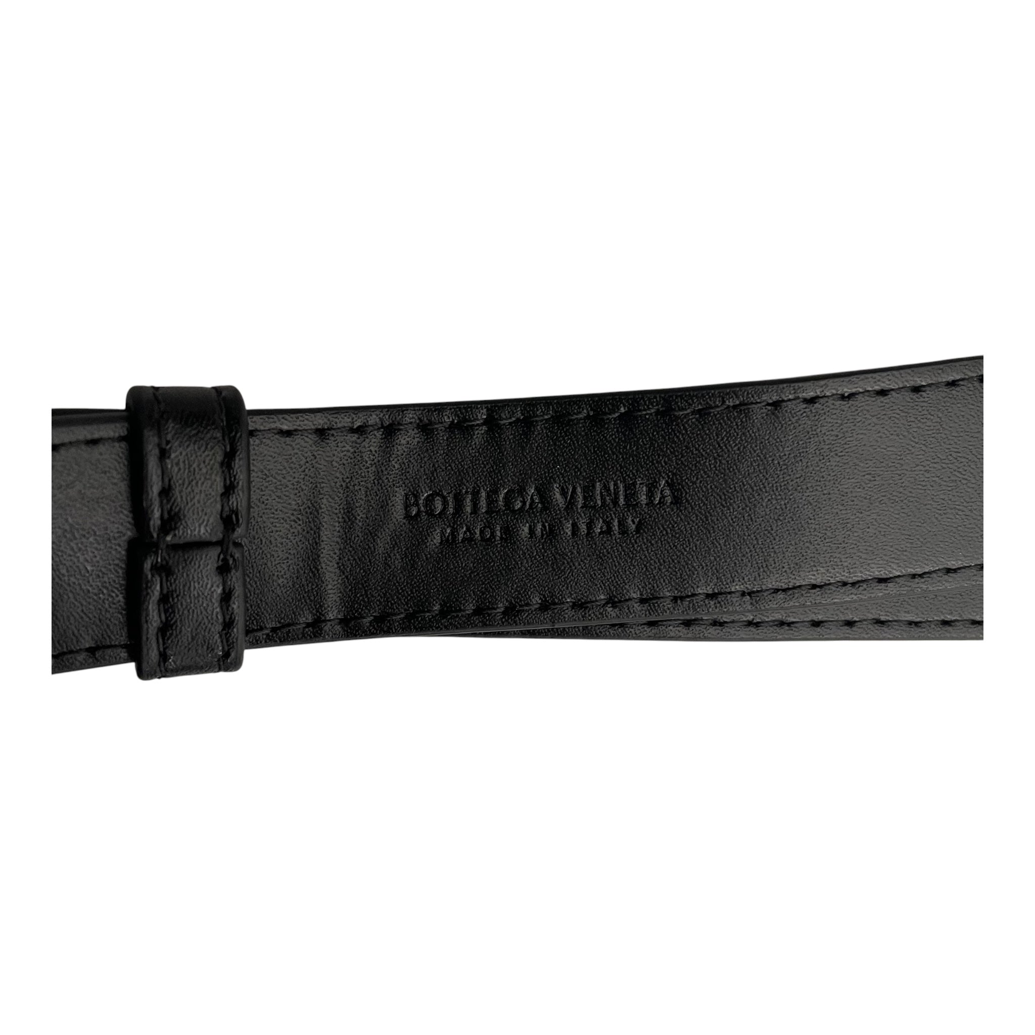 BOTTEGA VENETA/Cross Body Bag/Leather/BLK/blk waist bag view 4