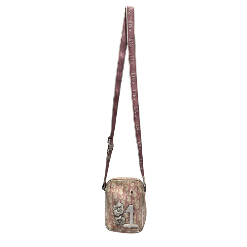 Christian Dior/Cross Body Bag/Monogram/Cotton/PNK/