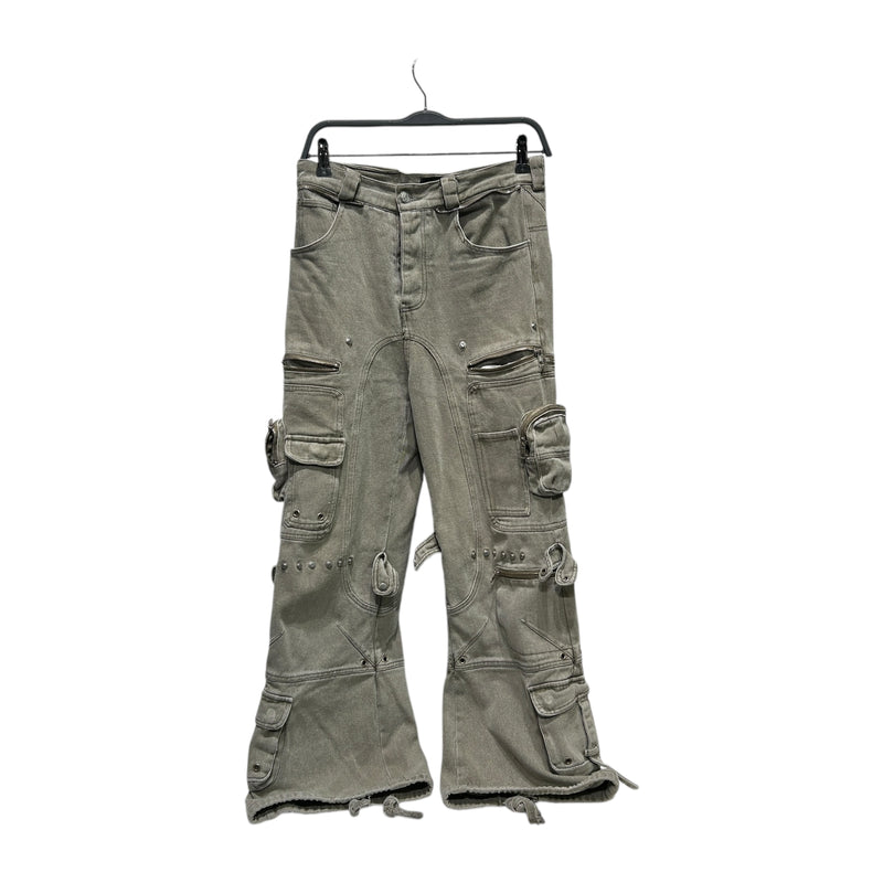 NO/FAITH STUDIOS/Cargo Pants/S/GRN/ZIPPER CARGO POCKET PANTS