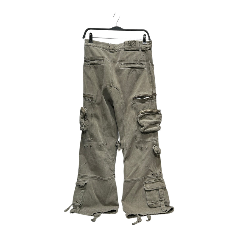 NO/FAITH STUDIOS/Cargo Pants/S/GRN/ZIPPER CARGO POCKET PANTS
