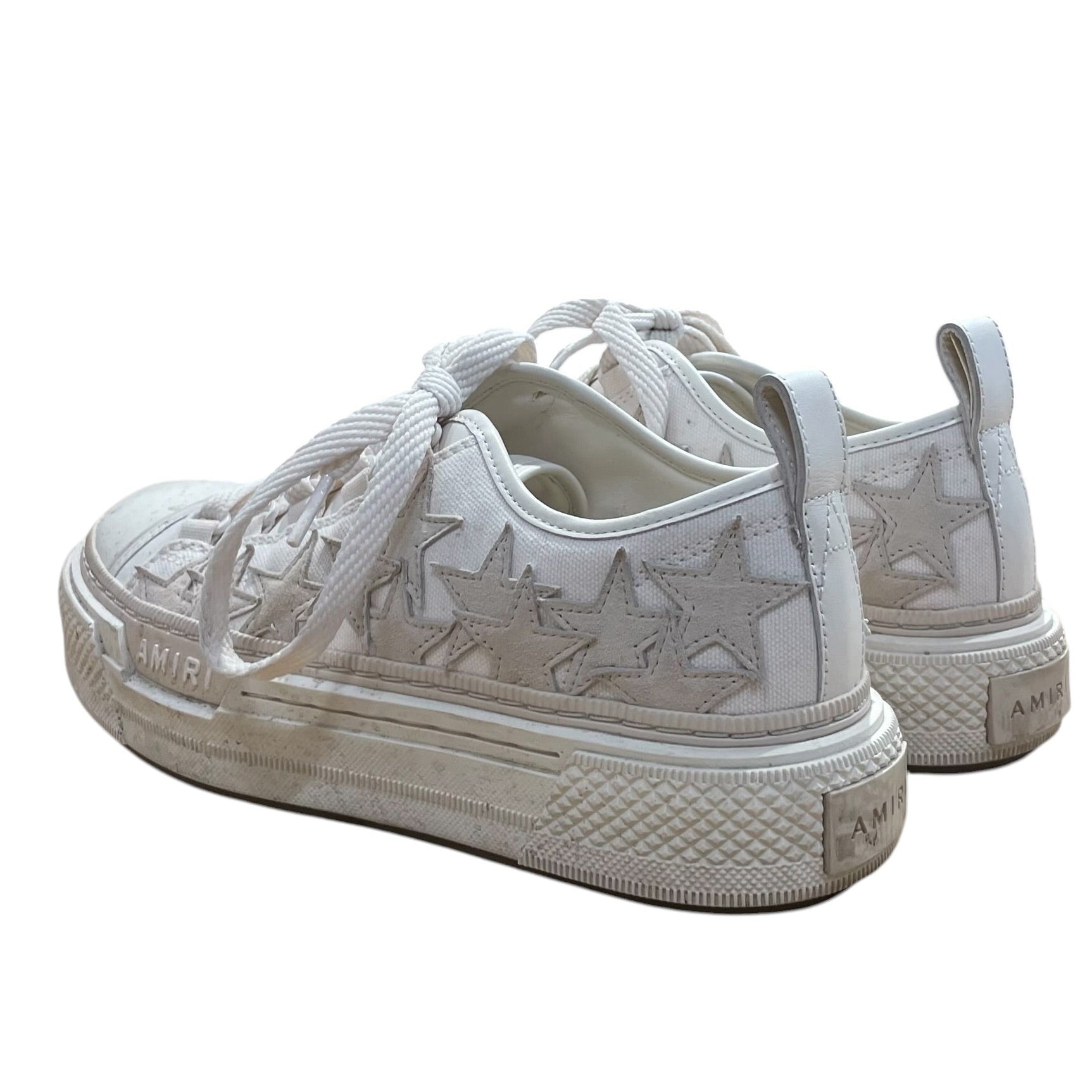 AMIRI/Low-Sneakers/EU 38/Cotton/WHT/LEATHER STARS view 2