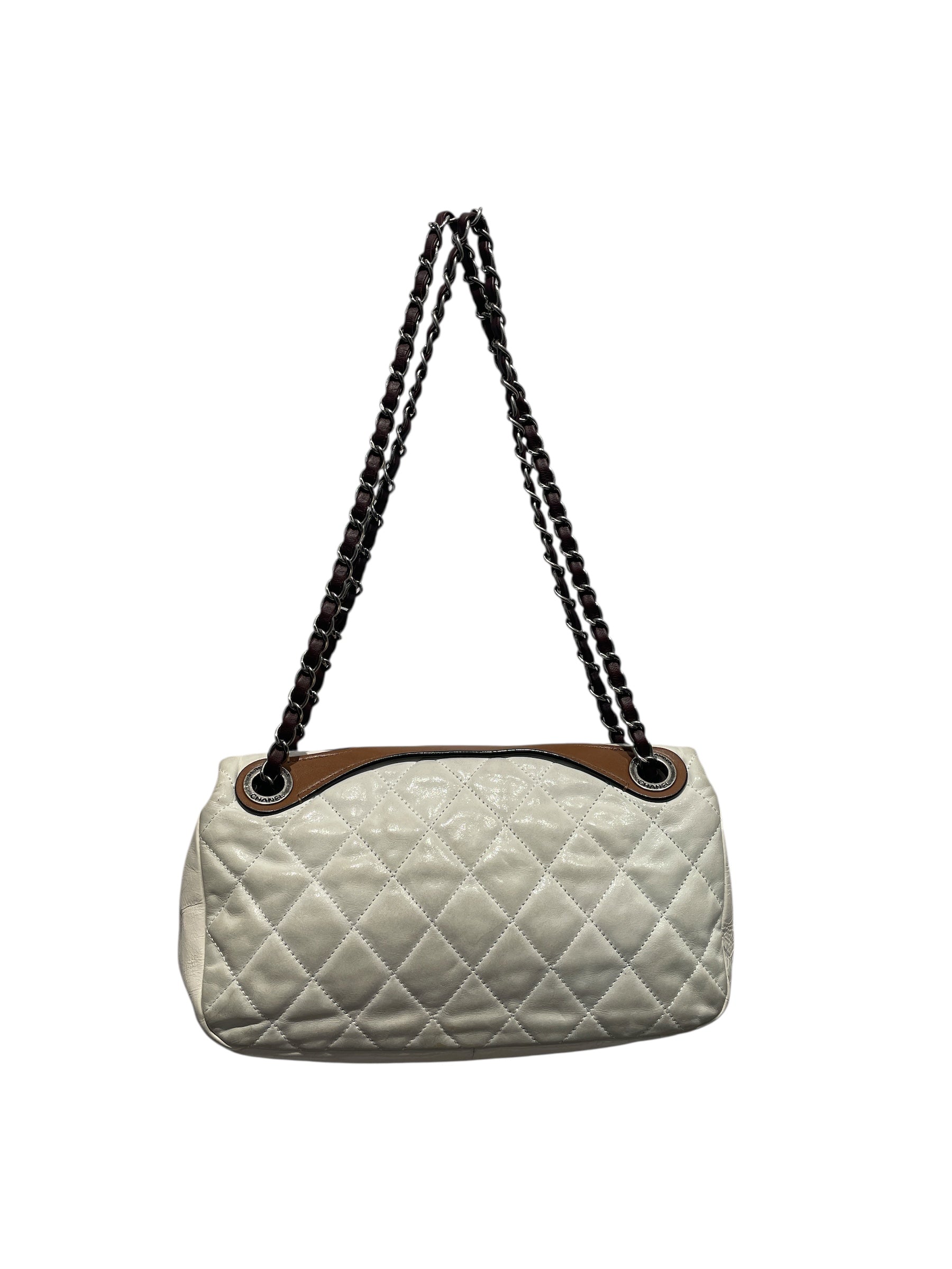 CHANEL/Cross Body Bag/M/Leather/WHT/Quilted In The Mix Flap Bag view 2