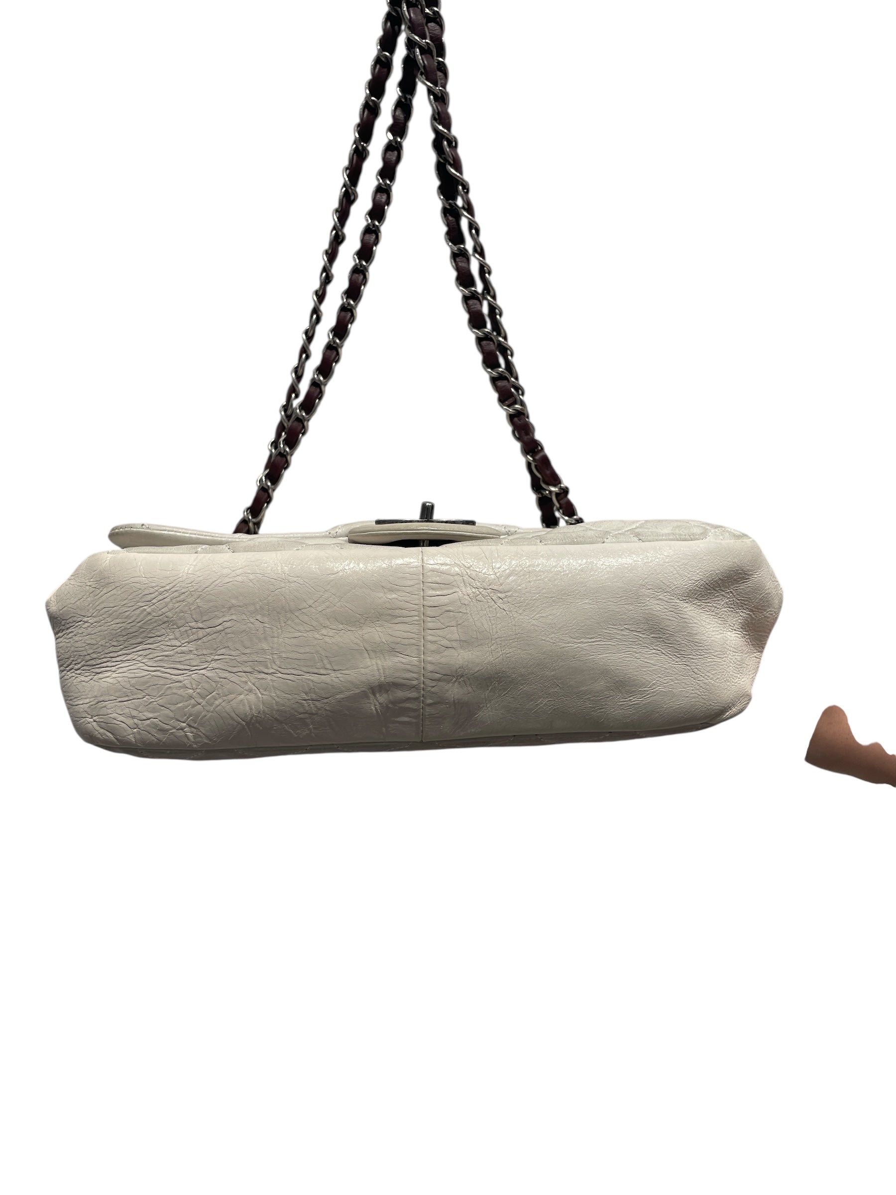 CHANEL/Cross Body Bag/M/Leather/WHT/Quilted In The Mix Flap Bag view 3
