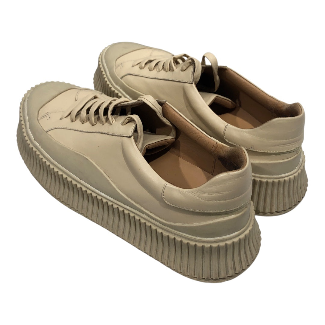 JIL SANDER/Low-Sneakers/US 9.5/Leather/CRM/ view 2