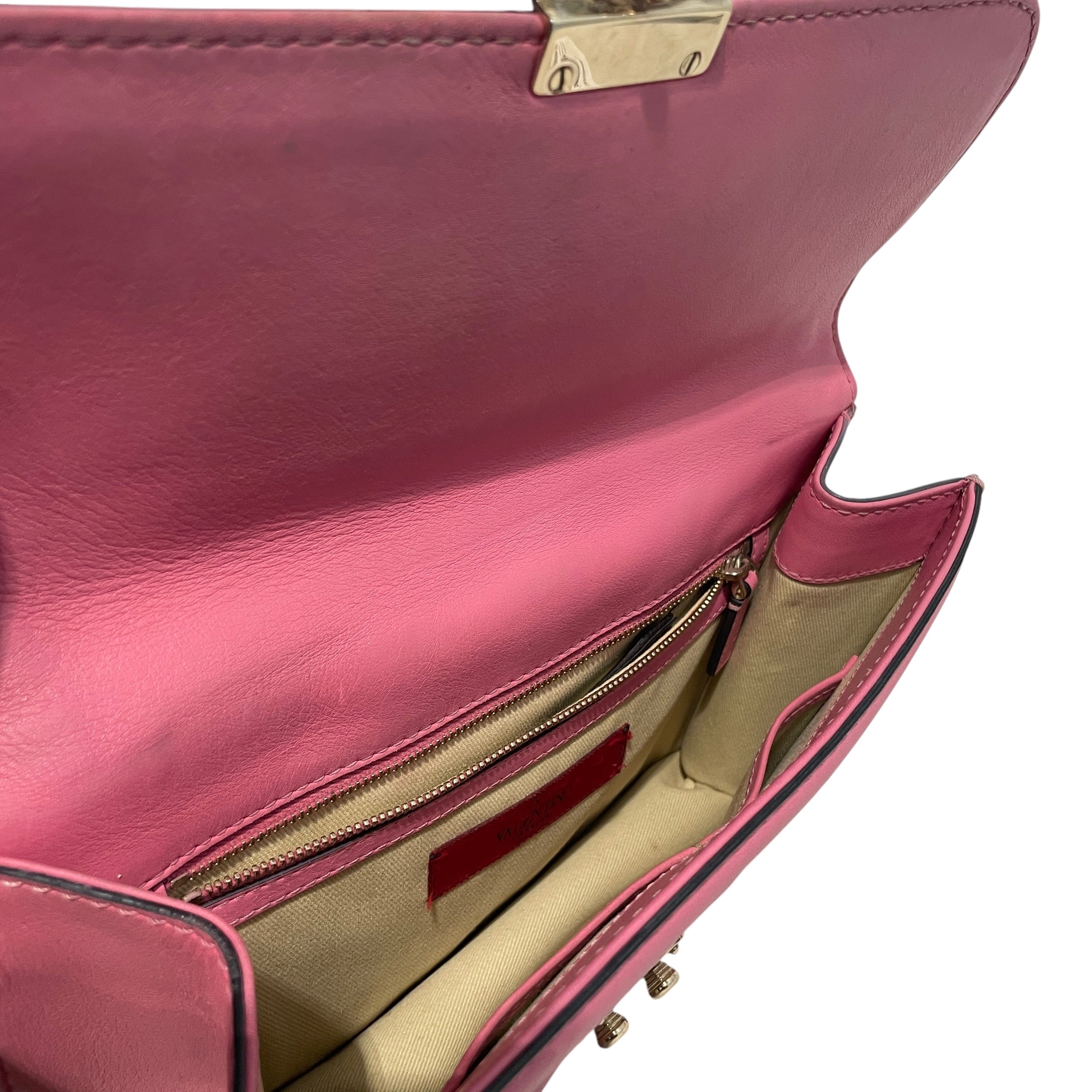 VALENTINO/Cross Body Bag/Leather/PNK/Glam Lock RockStud Bag view 5