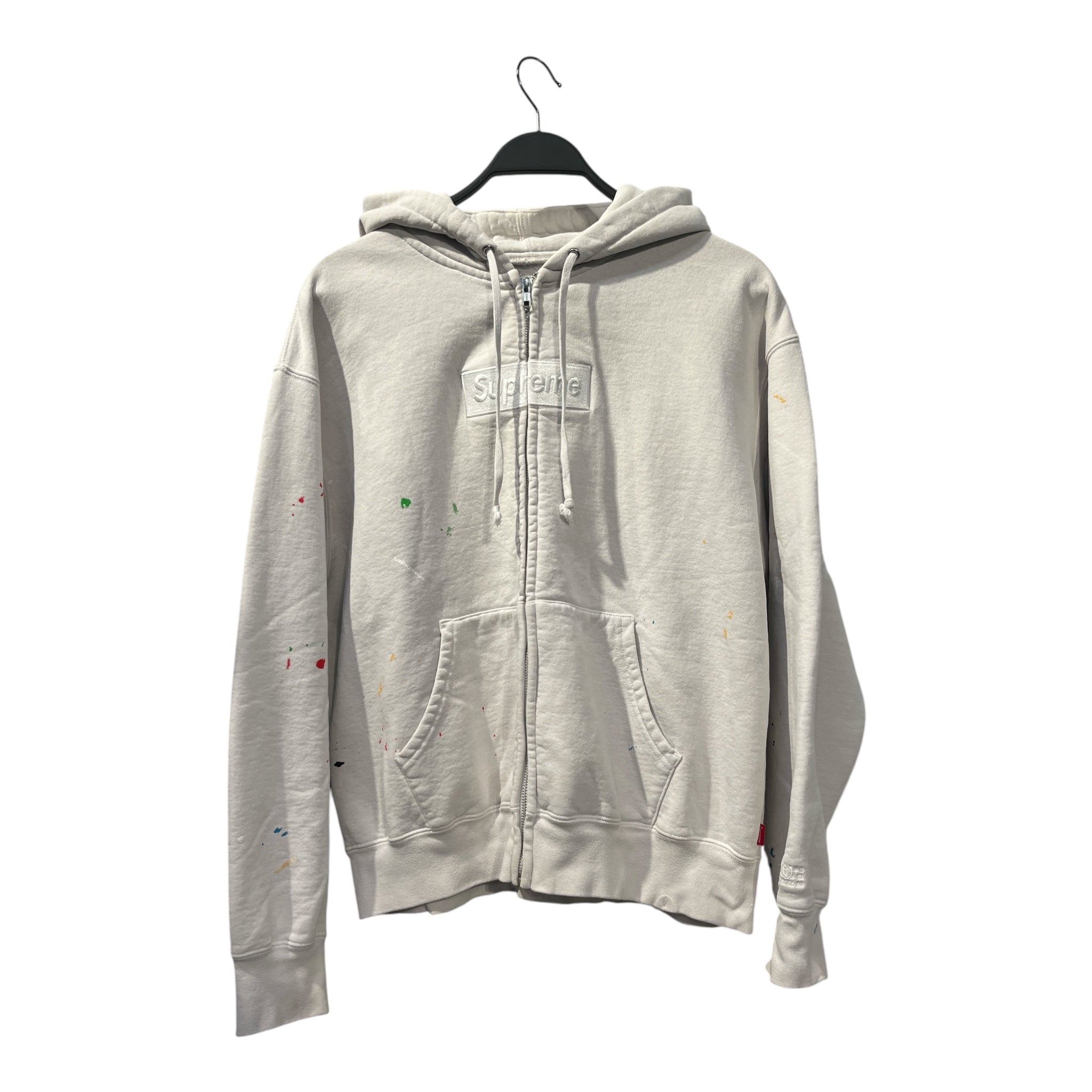 Supreme/Zip Up Hoodie/M/Cotton/WHT/SUPREMExMM6 BOX LOGO view 1