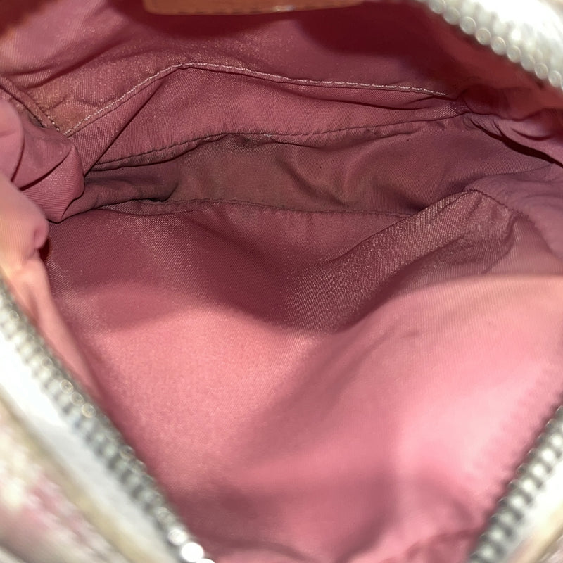 Christian Dior/Cross Body Bag/Monogram/Cotton/PNK/