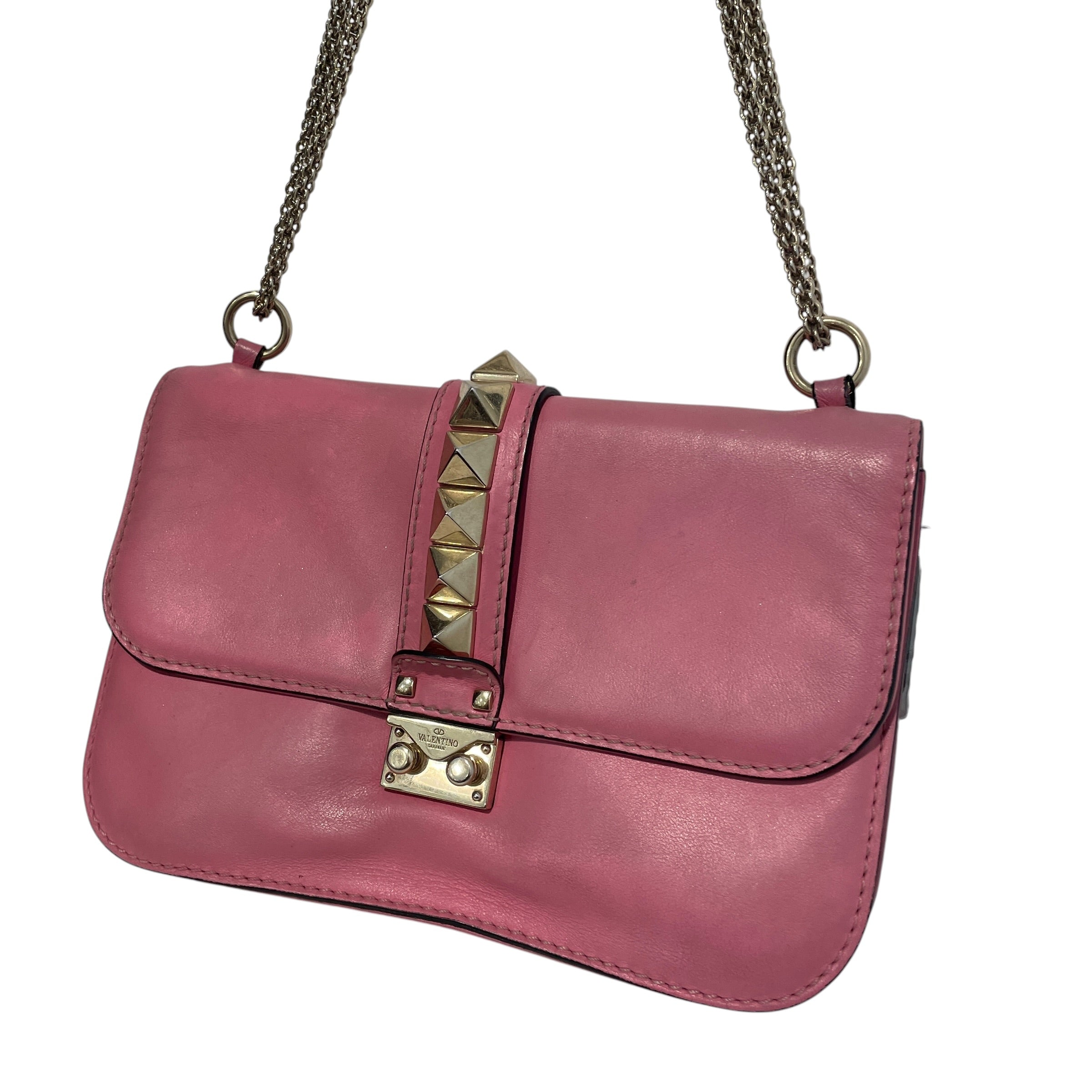 VALENTINO/Cross Body Bag/Leather/PNK/Glam Lock RockStud Bag view 3