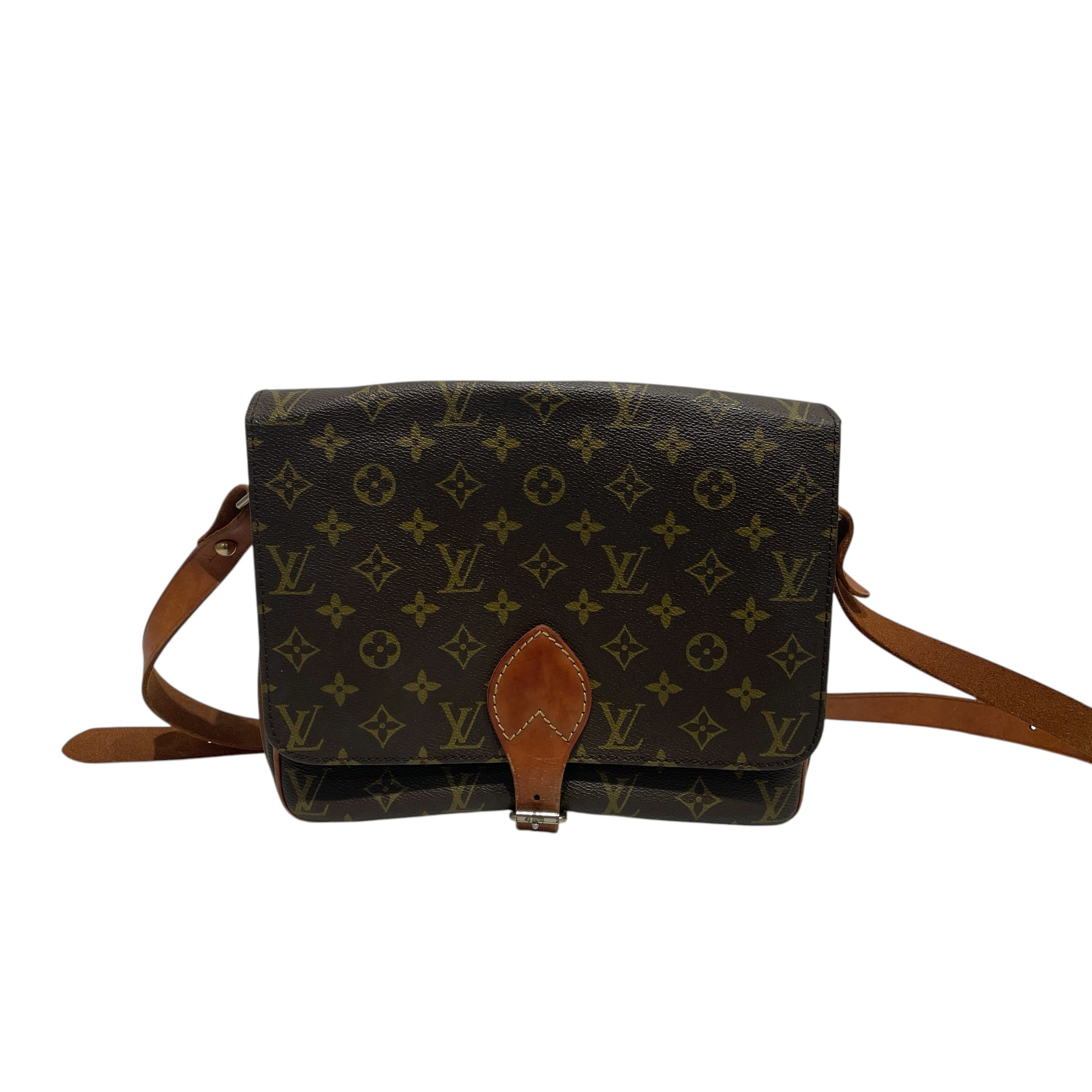 LOUIS VUITTON/Cross Body Bag/Monogram/Leather/BRW/CARTOUCHIERE BAG view 1