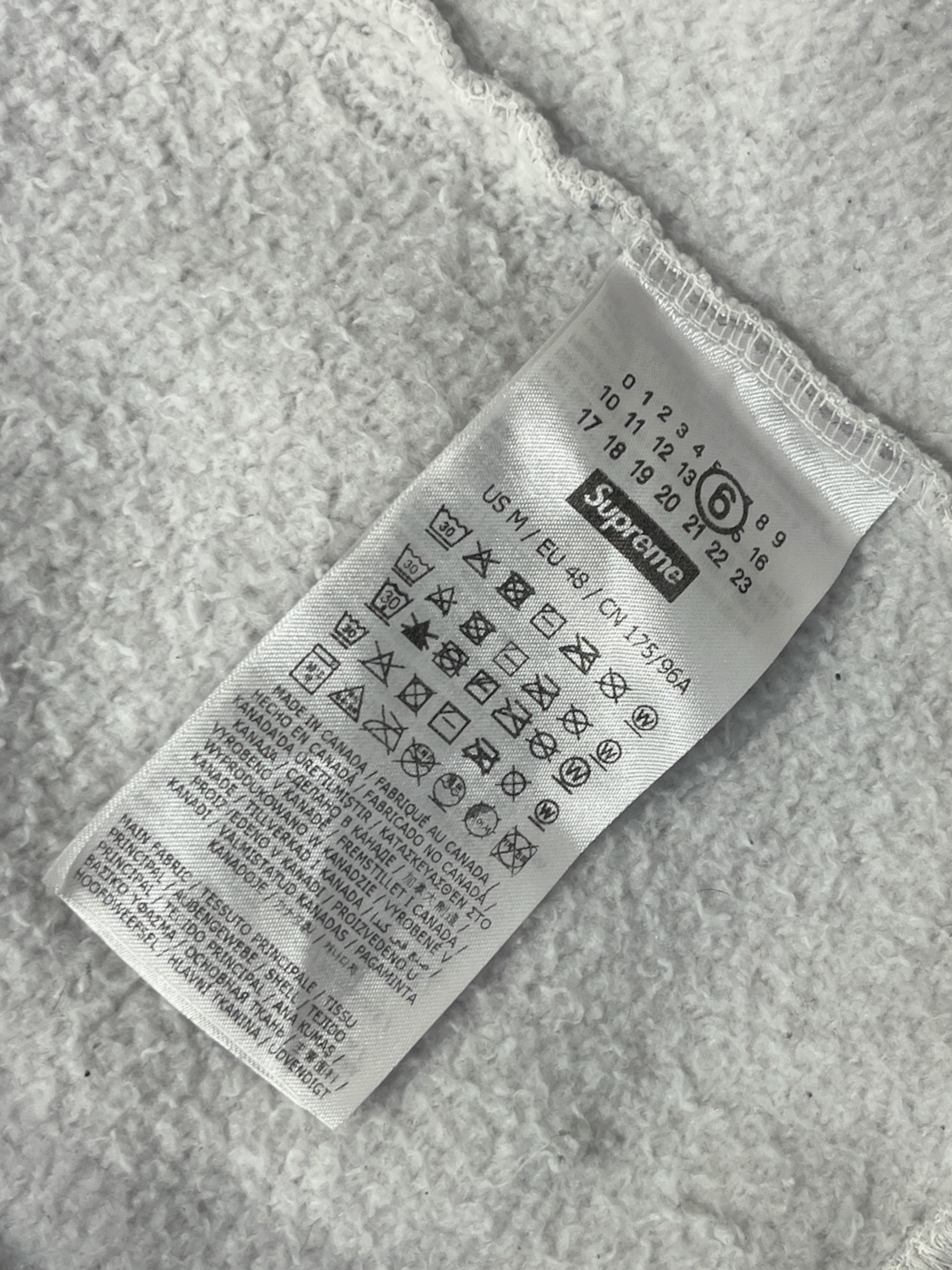 Supreme/Zip Up Hoodie/M/Cotton/WHT/SUPREMExMM6 BOX LOGO view 4