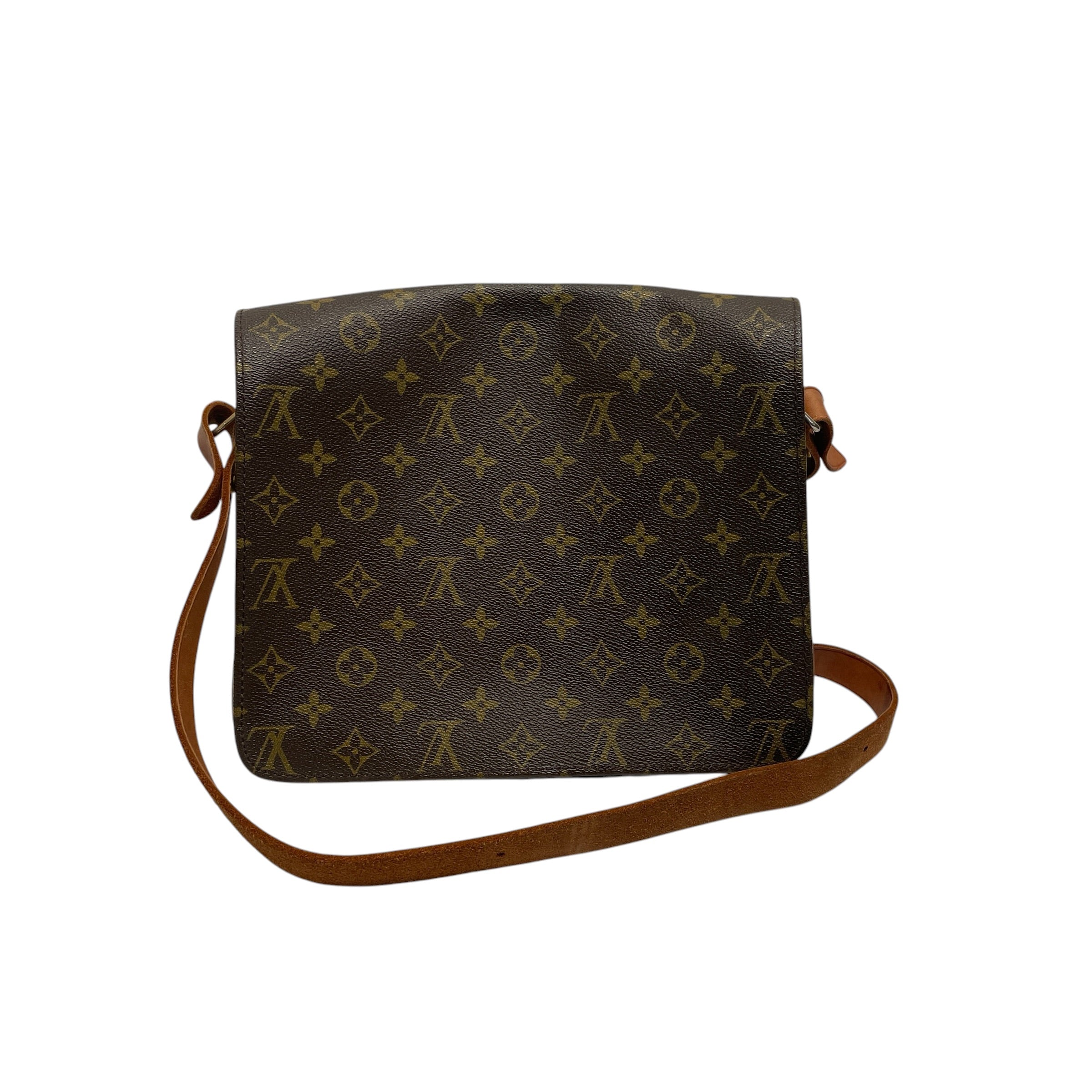 LOUIS VUITTON/Cross Body Bag/Monogram/Leather/BRW/CARTOUCHIERE BAG view 2