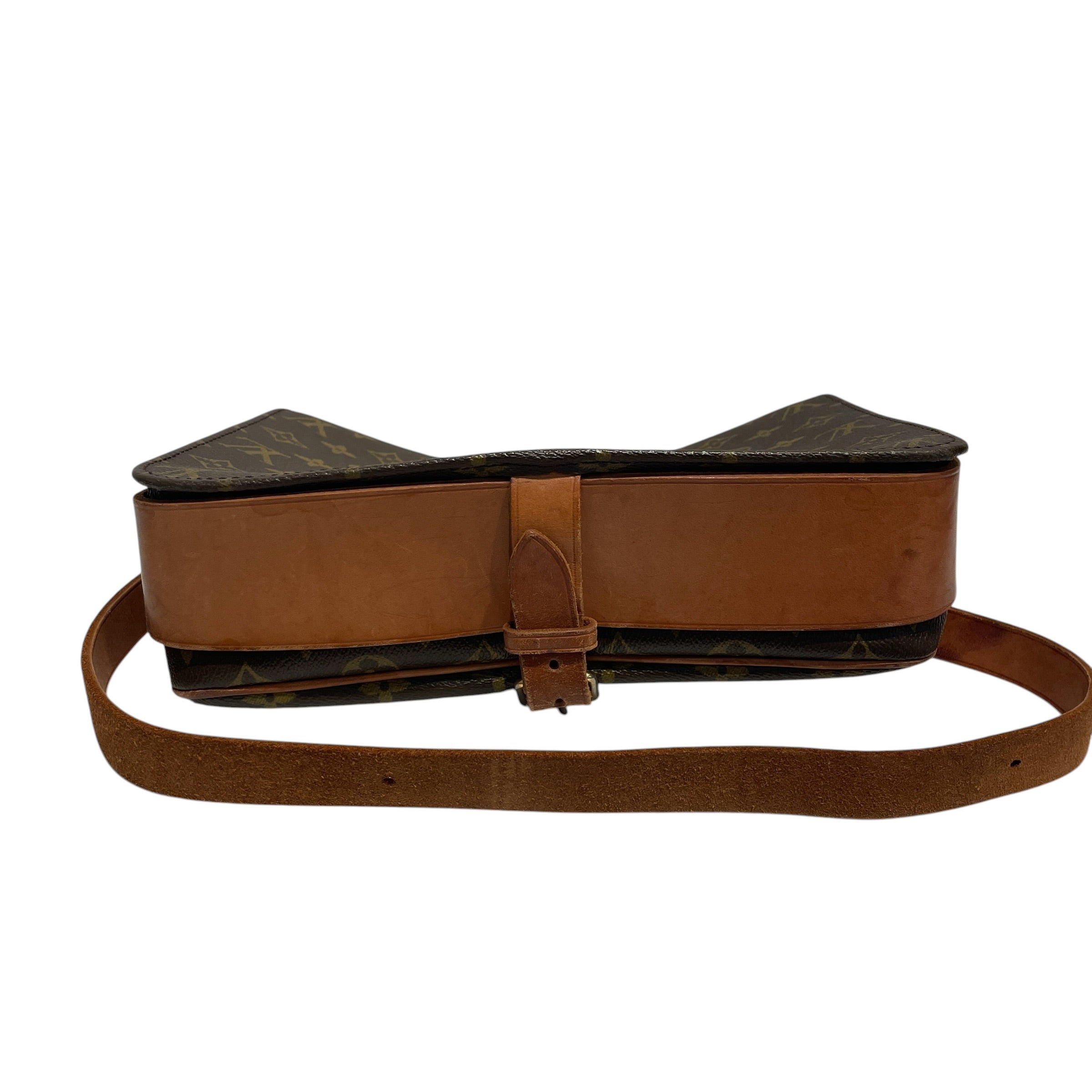 LOUIS VUITTON/Cross Body Bag/Monogram/Leather/BRW/CARTOUCHIERE BAG view 3