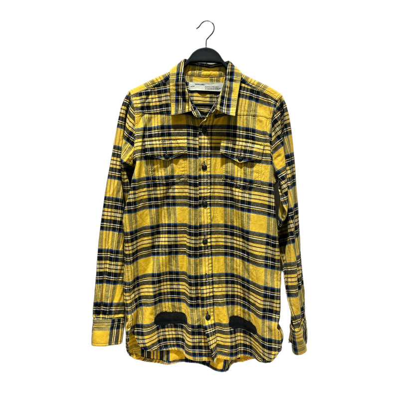 OFF-WHITE/Flannel Shirt/S/Cotton/YEL/Plaid/